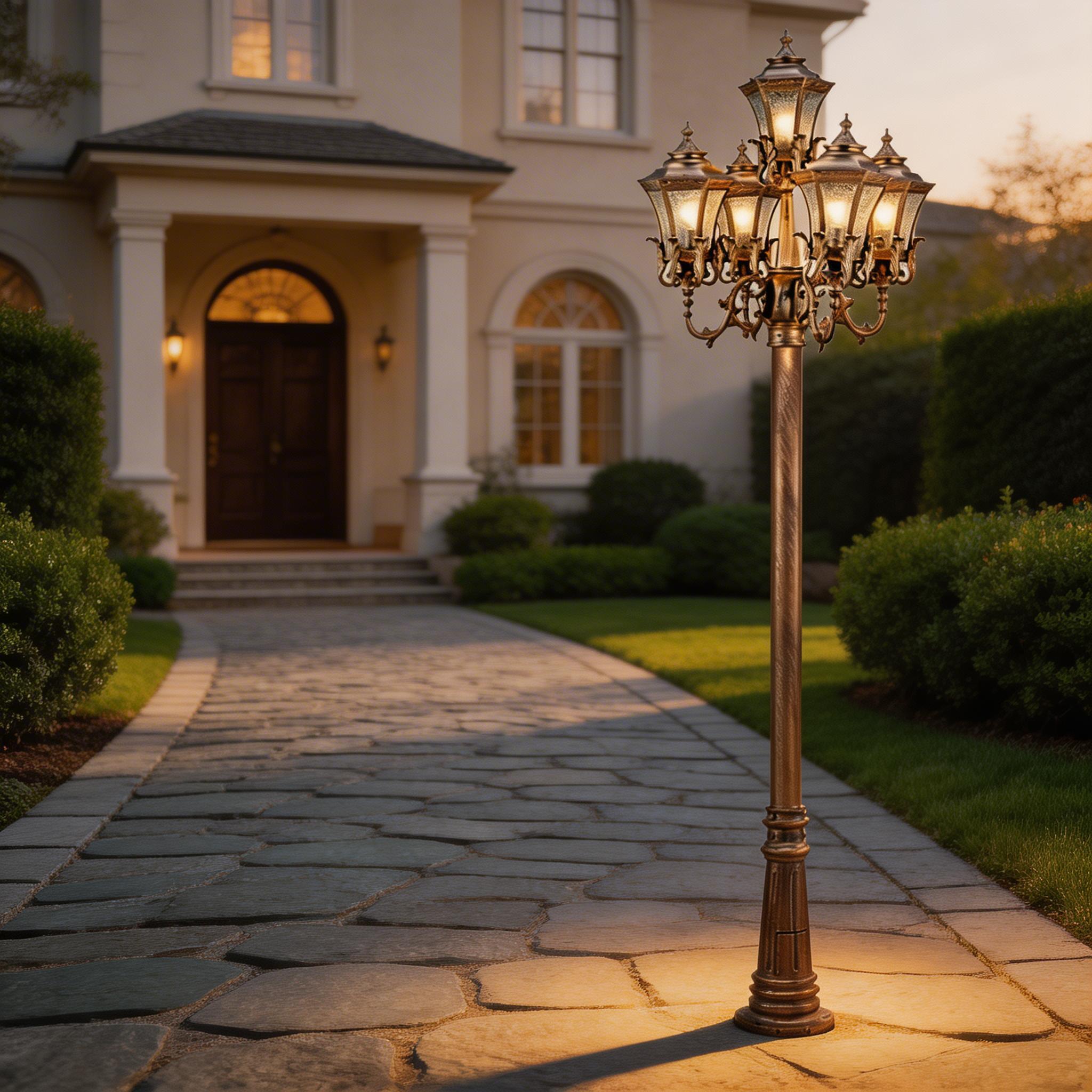 High Quality Aluminum Garden Lighting Fixtures Pole Light for Outdoor Yard and Walkway