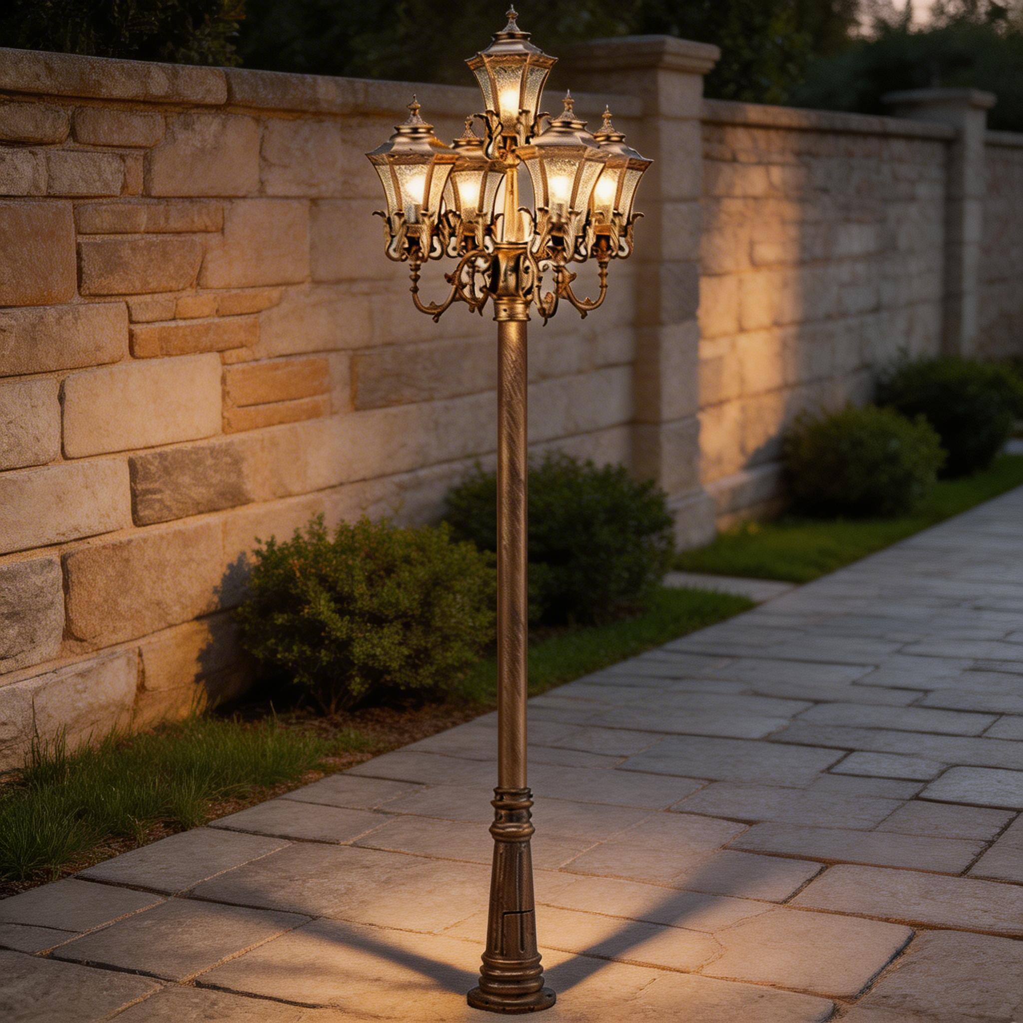High Quality Aluminum Garden Lighting Fixtures Pole Light for Outdoor Yard and Walkway
