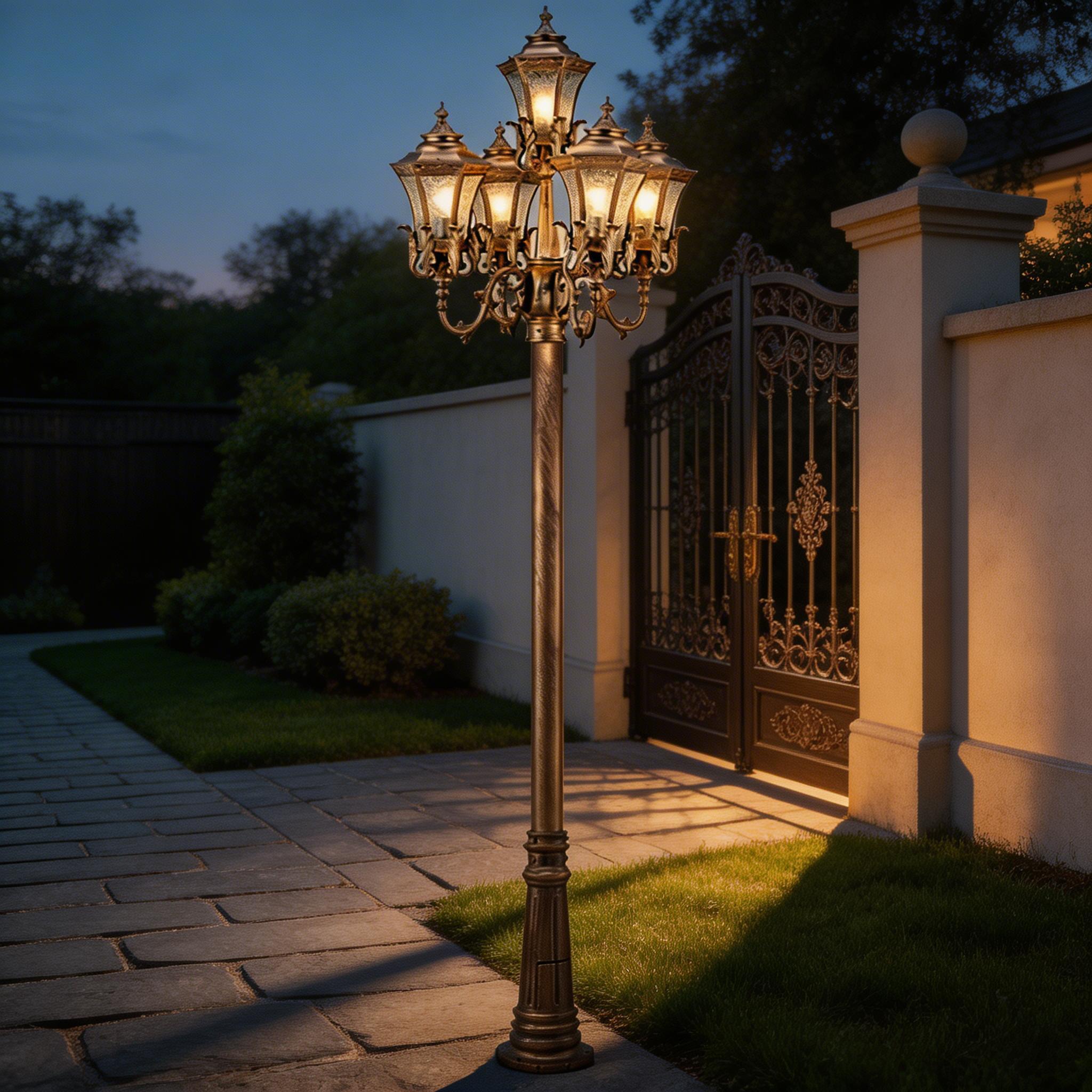 High Quality Aluminum Garden Lighting Fixtures Pole Light for Outdoor Yard and Walkway
