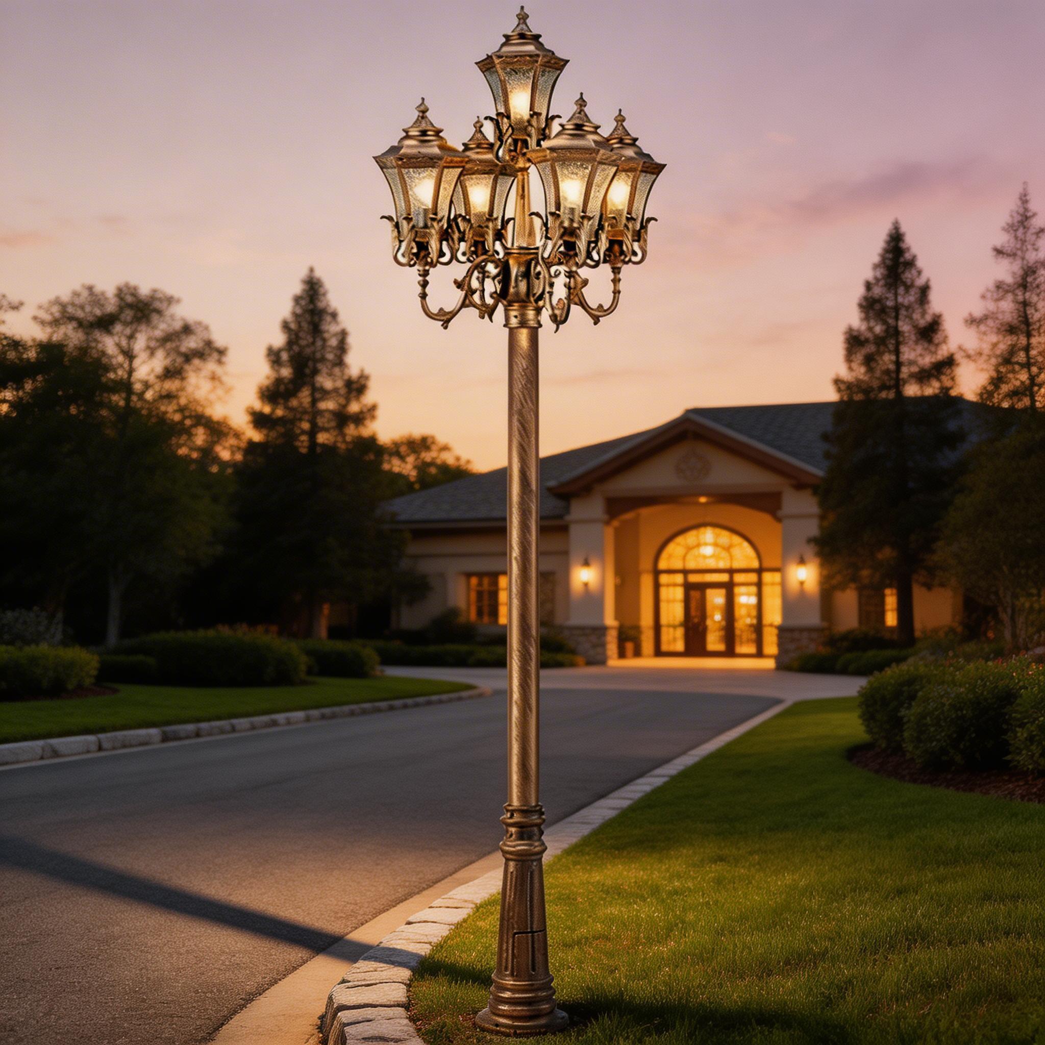 High Quality Aluminum Garden Lighting Fixtures Pole Light for Outdoor Yard and Walkway