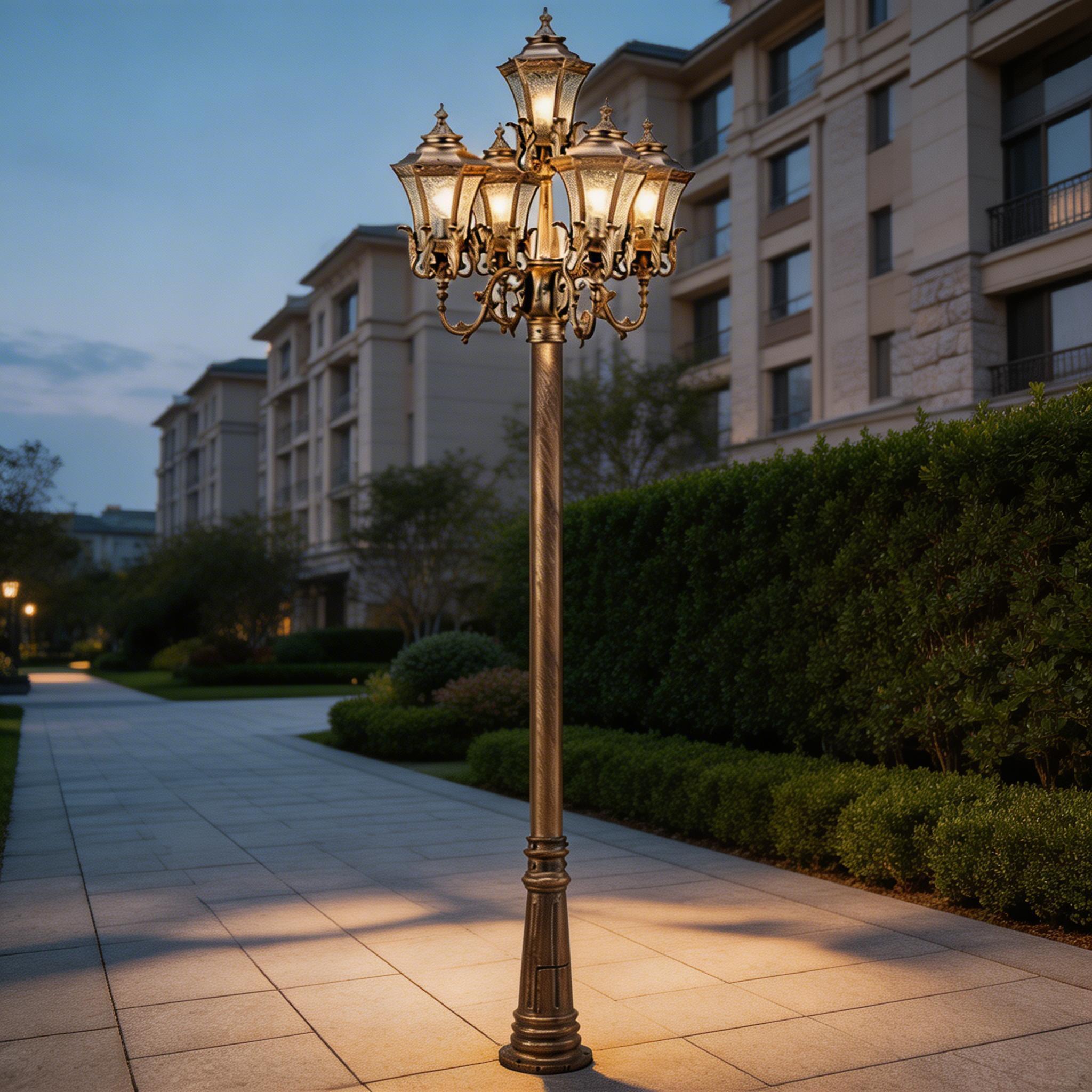 High Quality Aluminum Garden Lighting Fixtures Pole Light for Outdoor Yard and Walkway