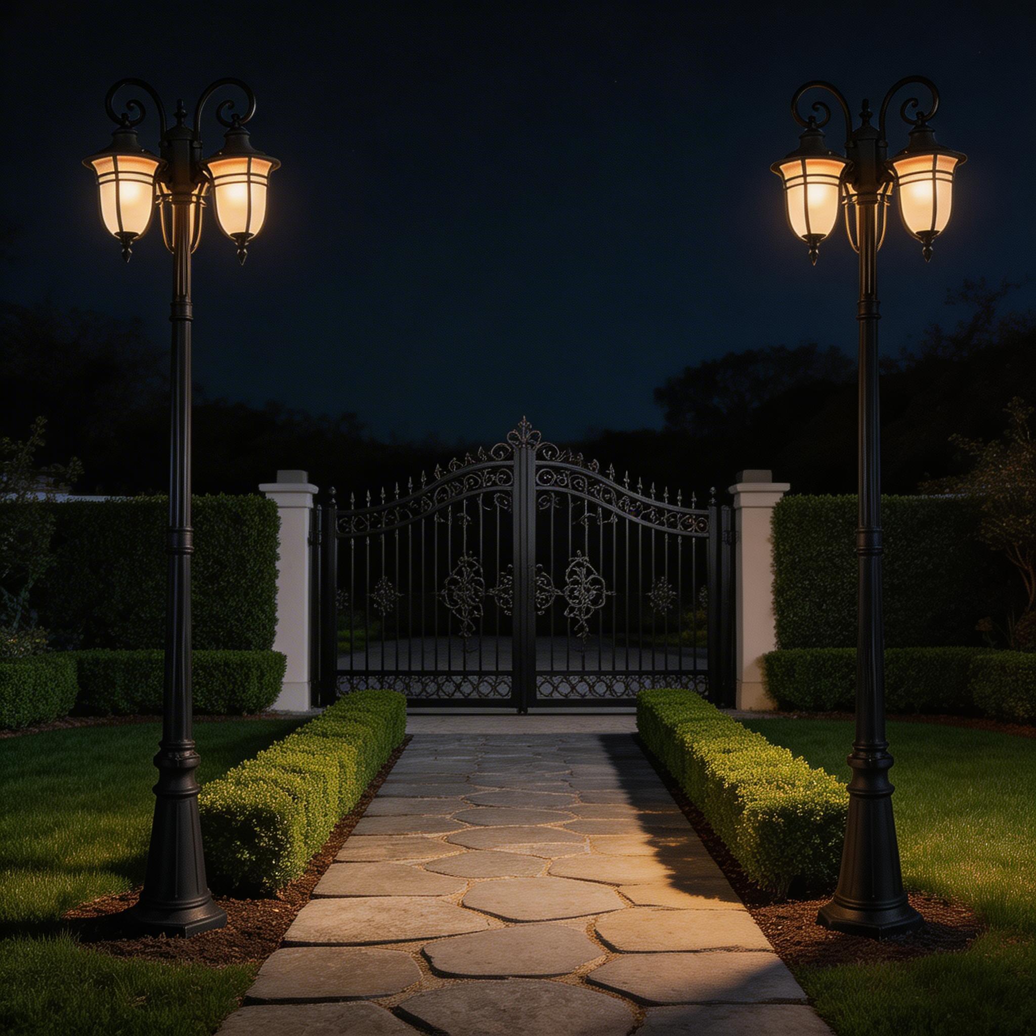 Durable Aluminum Outdoor Garden Lamps for Driveway, Patio and Landscape Lighting