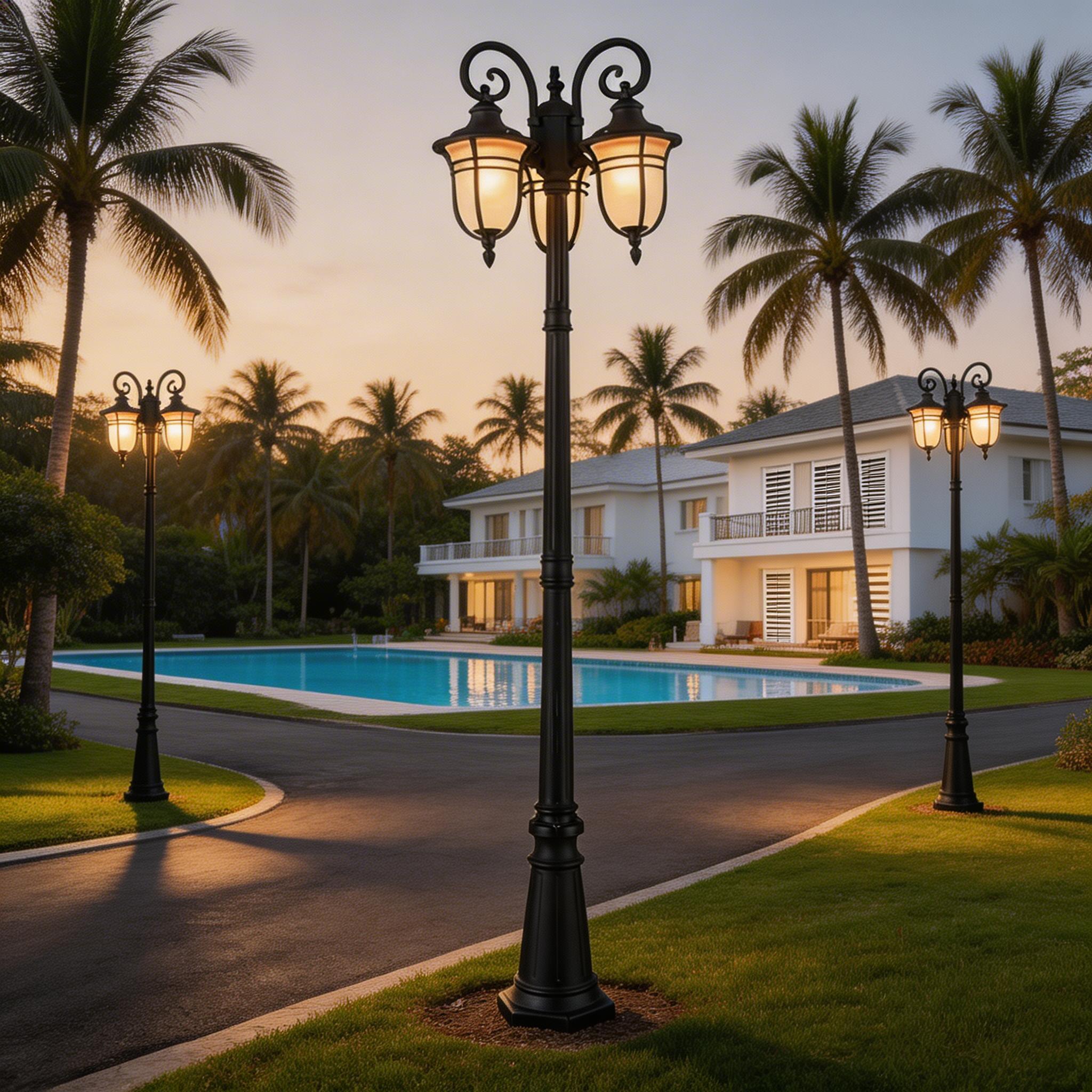 Durable Aluminum Outdoor Garden Lamps for Driveway, Patio and Landscape Lighting