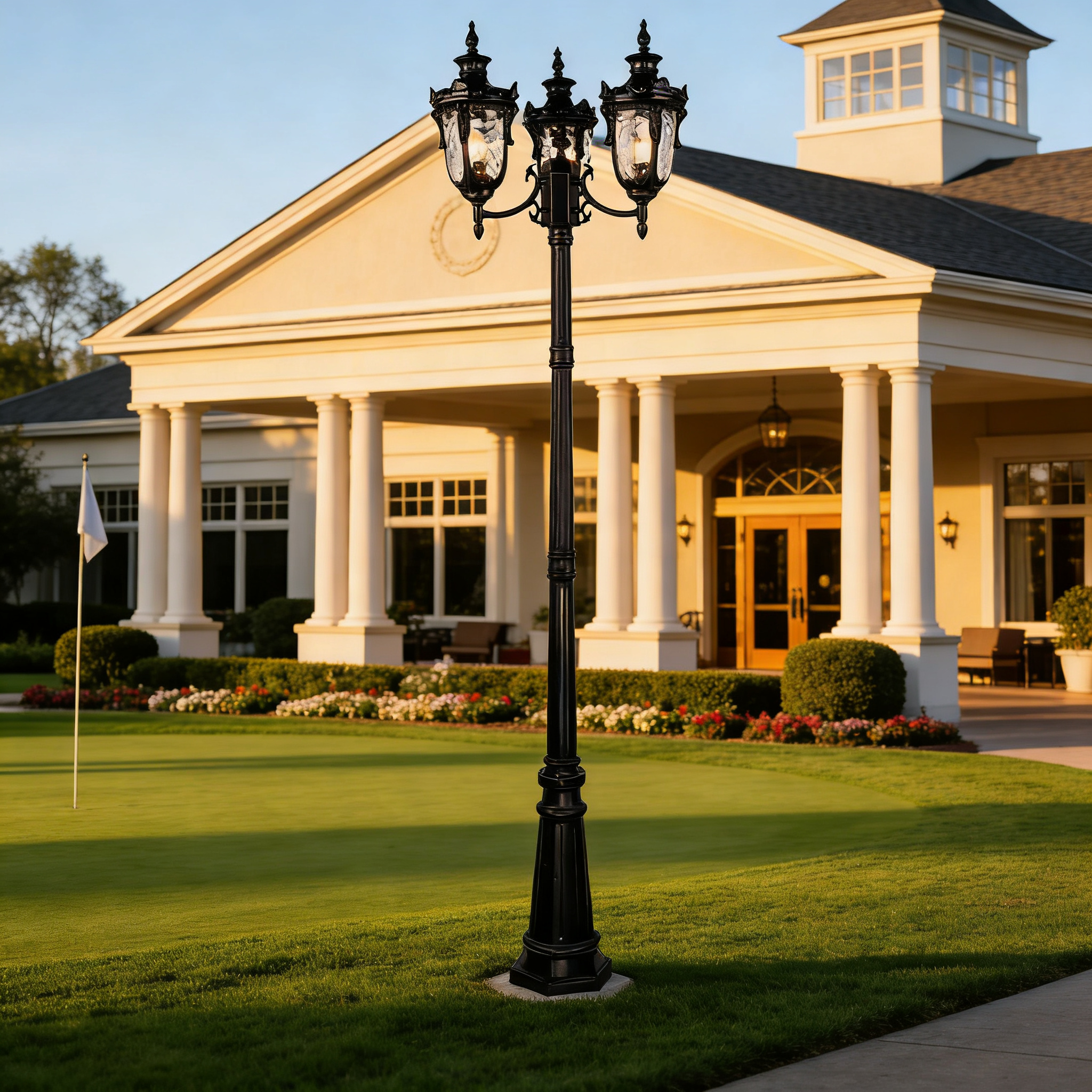 Luxury Aluminum Courtyard Lighting Fixtures Pole Lamp for Villas, Hotels and Garden Spaces