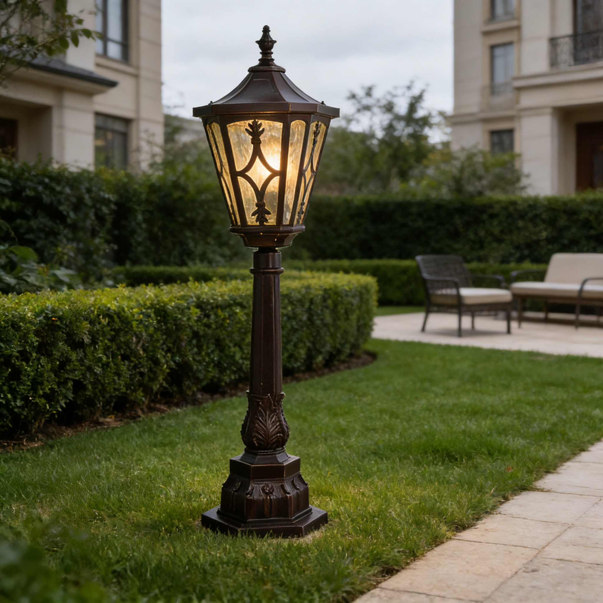 Weather Resistant Aluminum Lawn Lights for Outdoor Pathway and Landscape Use