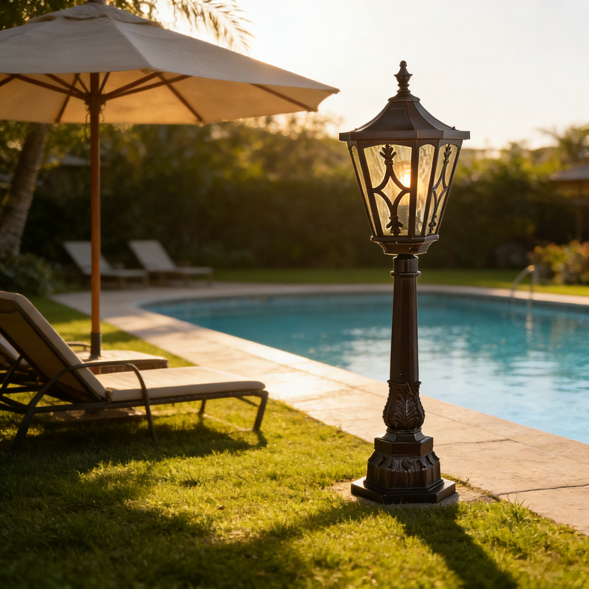 Weather Resistant Aluminum Lawn Lights for Outdoor Pathway and Landscape Use