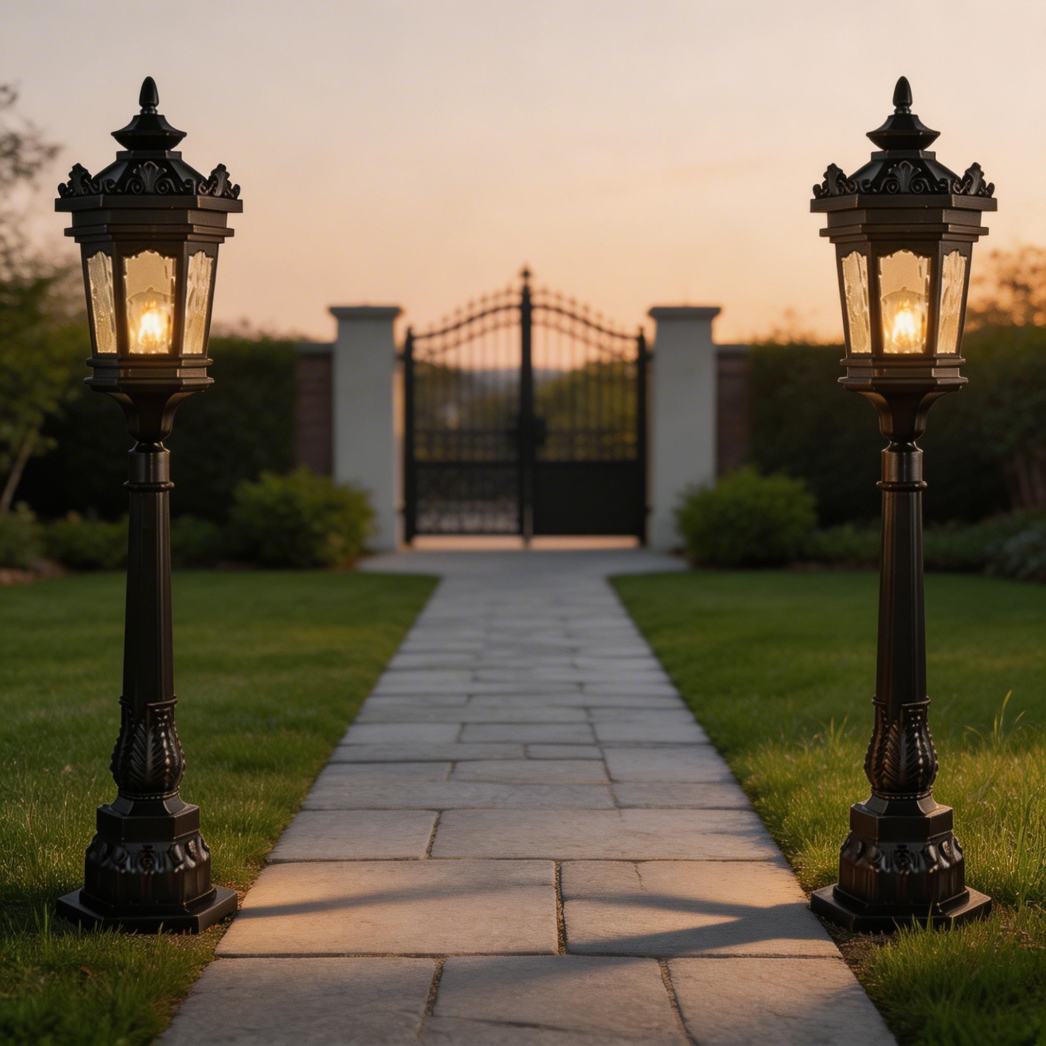 Modern LED Aluminum Lawn Lights for Garden Path, Yard and Courtyard Lighting