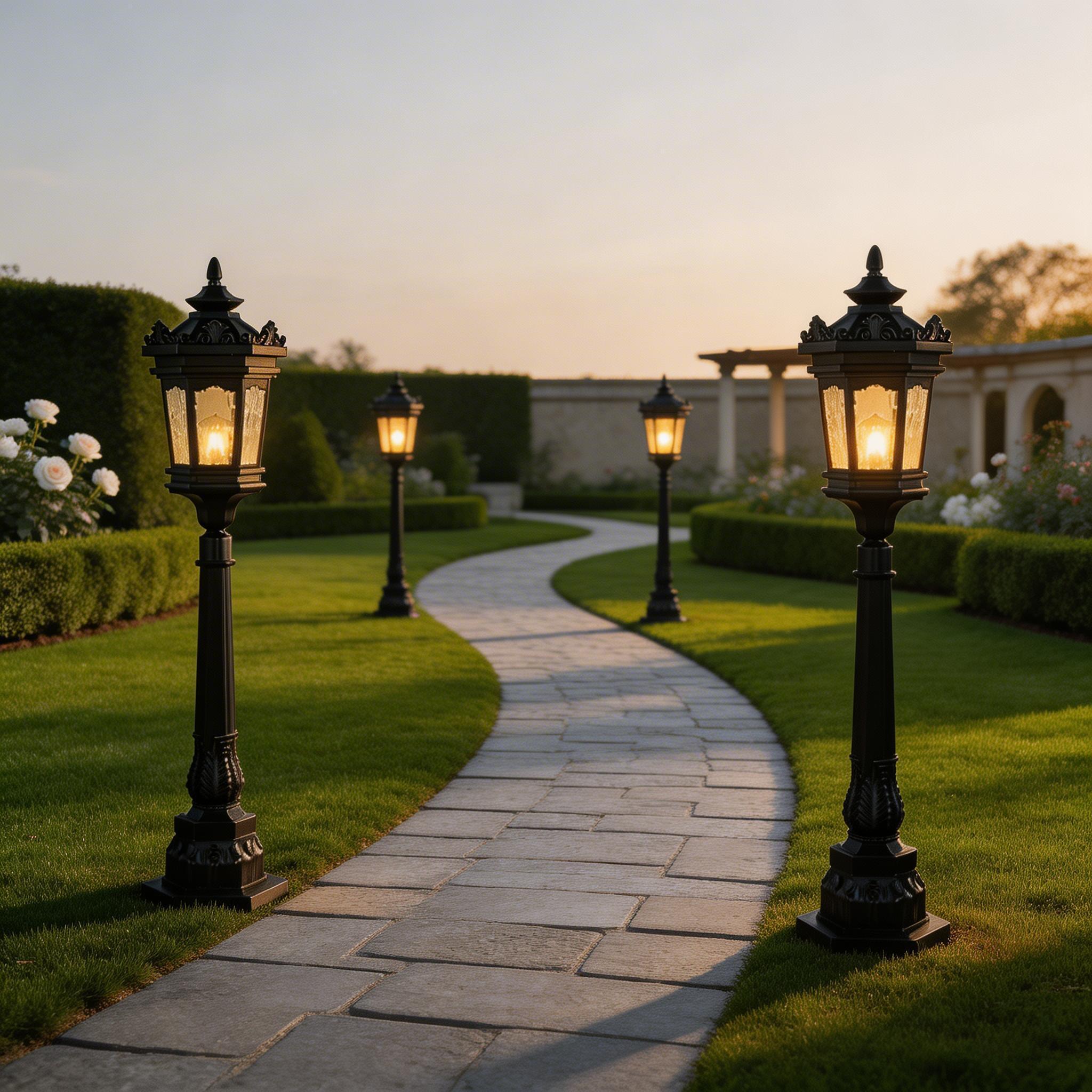 Modern LED Aluminum Lawn Lights for Garden Path, Yard and Courtyard Lighting