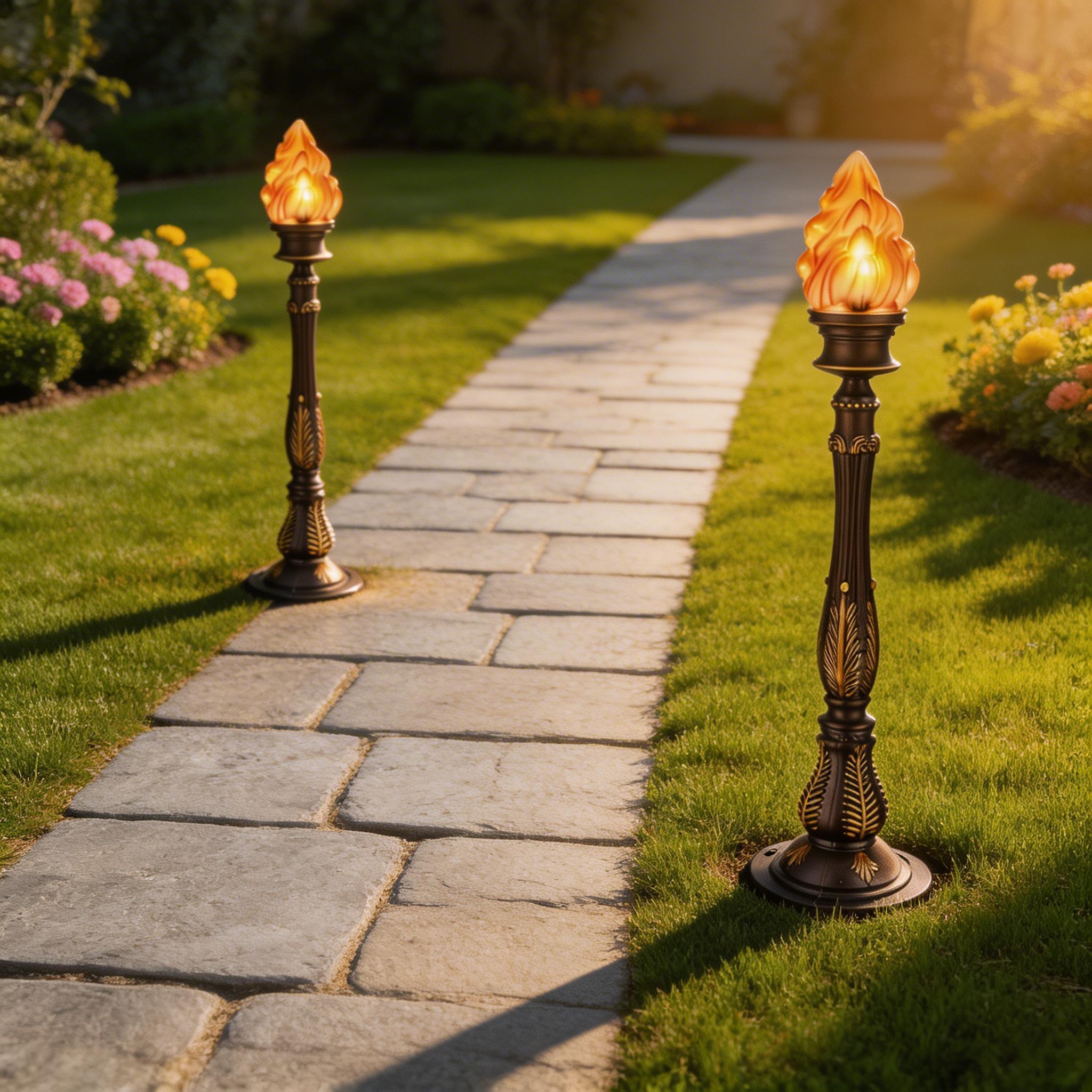 Designer Style Aluminum Outdoor Pathway Lawn Lights for Contemporary Garden Spaces