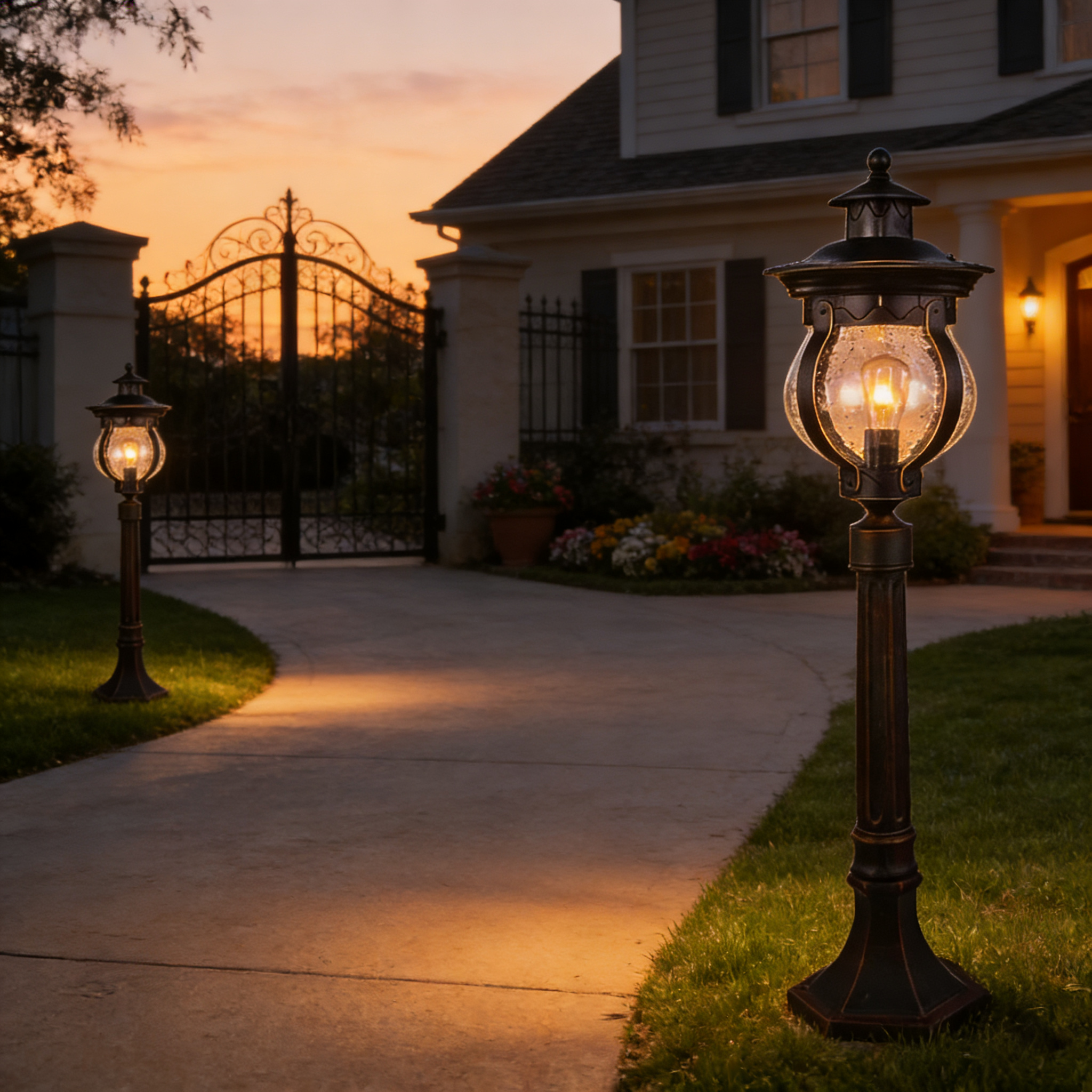 Durable Aluminum Pathway Lawn Lights for Garden Lawn, Driveway and Outdoor Spaces