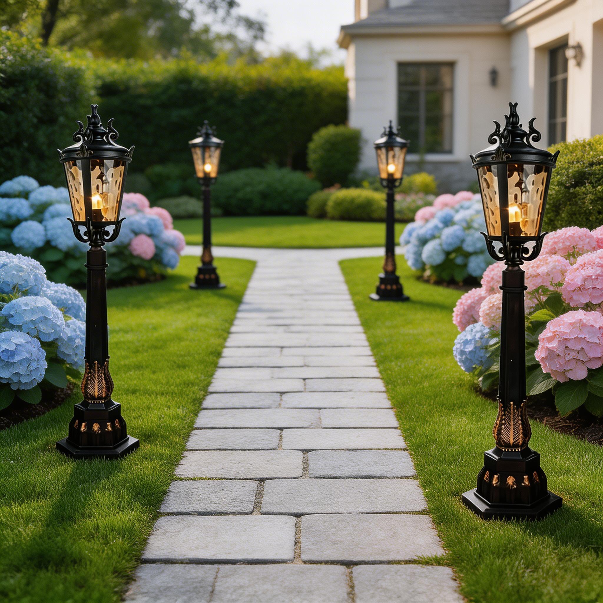 Minimalist Modern Aluminum Path Lawn Lights for Elegant Garden and Landscape Design