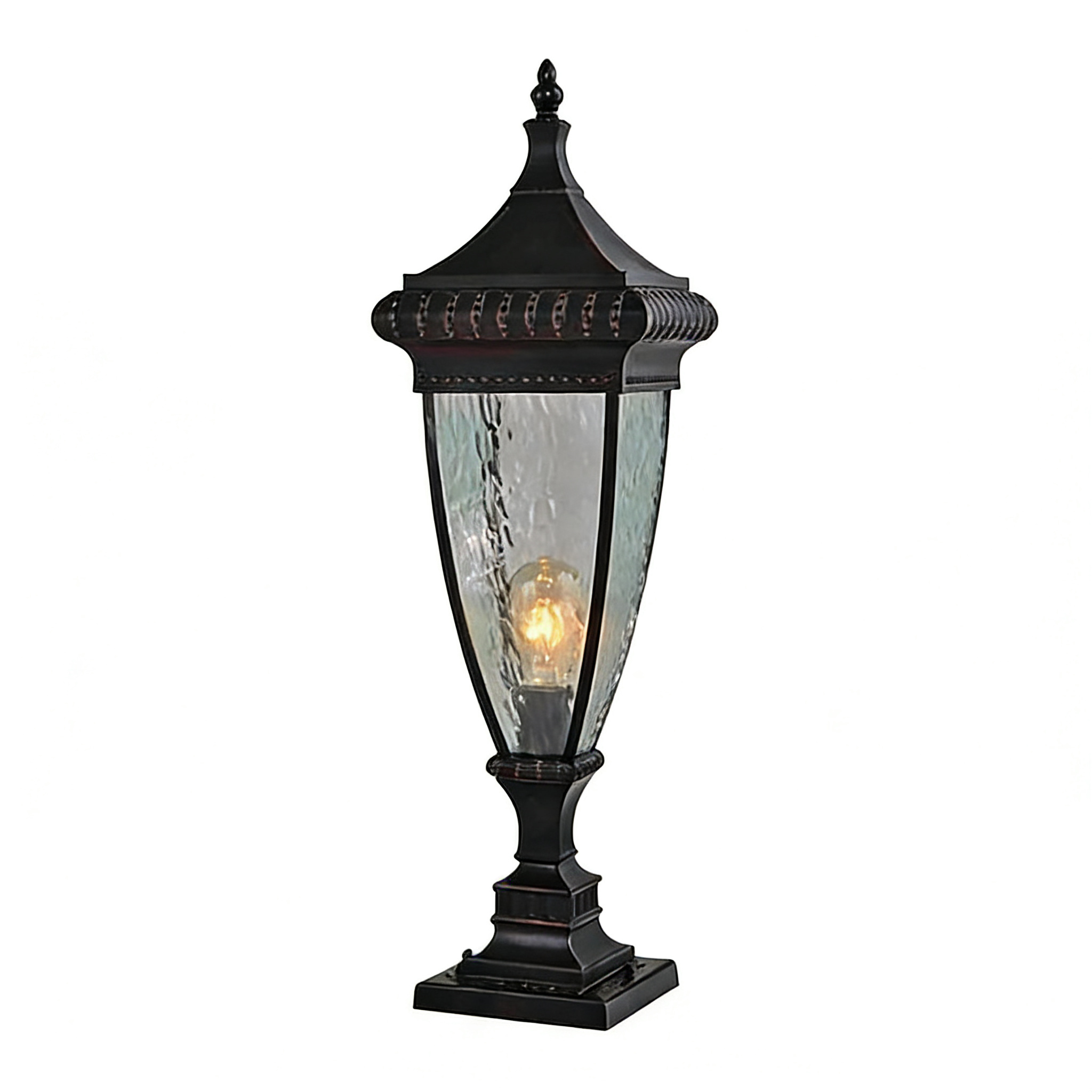 Contemporary Aluminum Post Top Lighting Fixtures Pillar Lamp for Driveway and Entrance Pillars