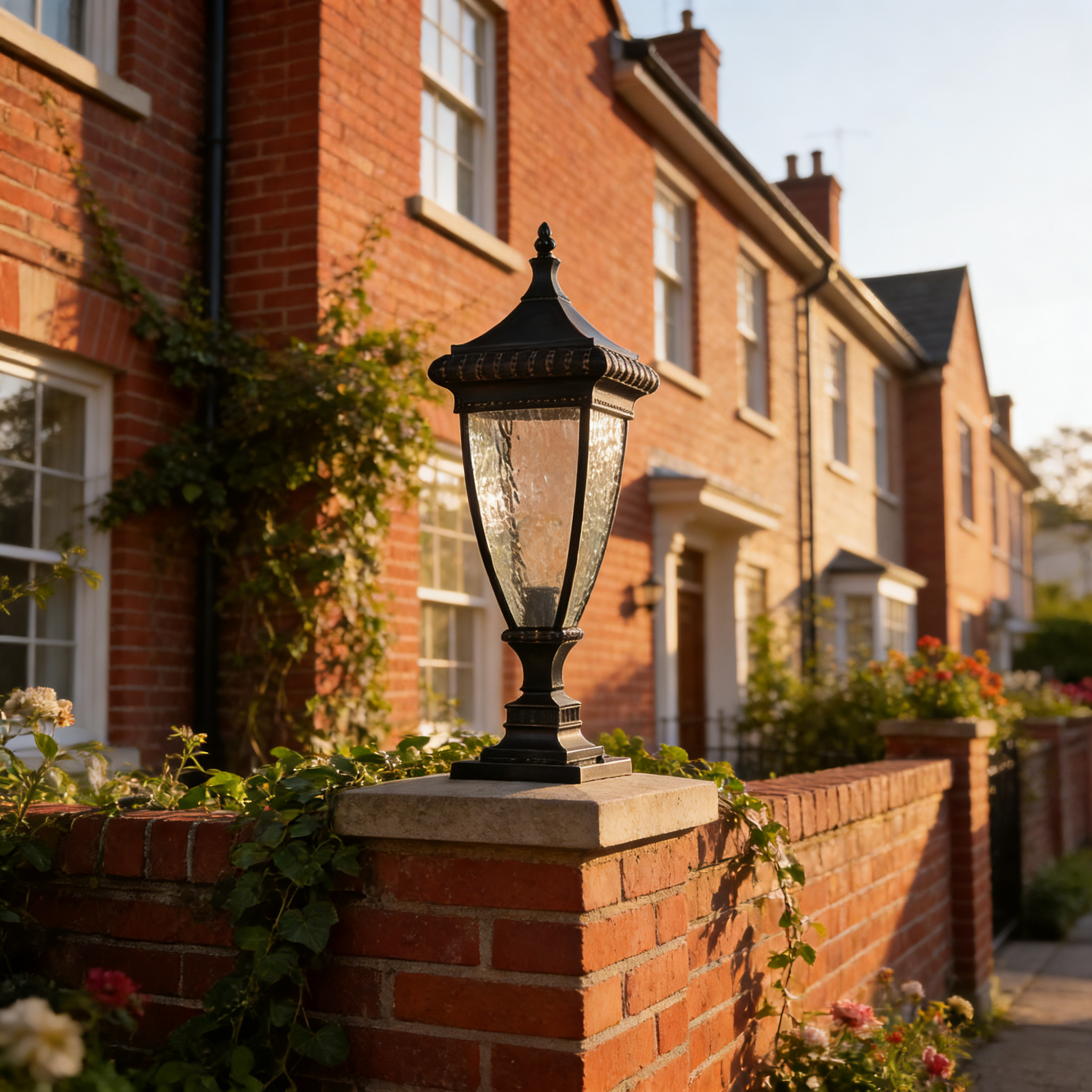 Contemporary Aluminum Post Top Lighting Fixtures Pillar Lamp for Driveway and Entrance Pillars