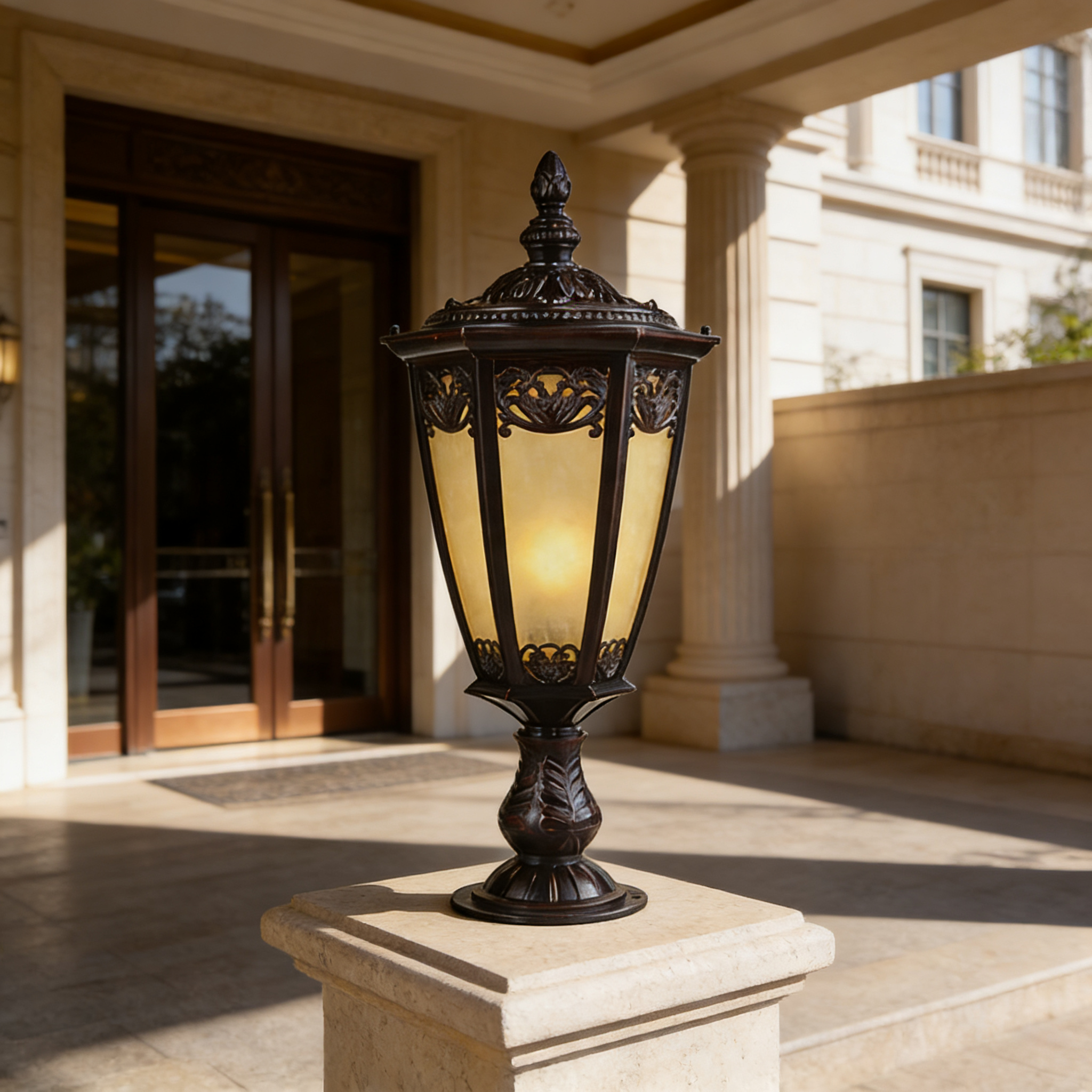 Luxury Aluminum Outdoor Pillar Lighting for Villa Gate, Fence and Entrance Design