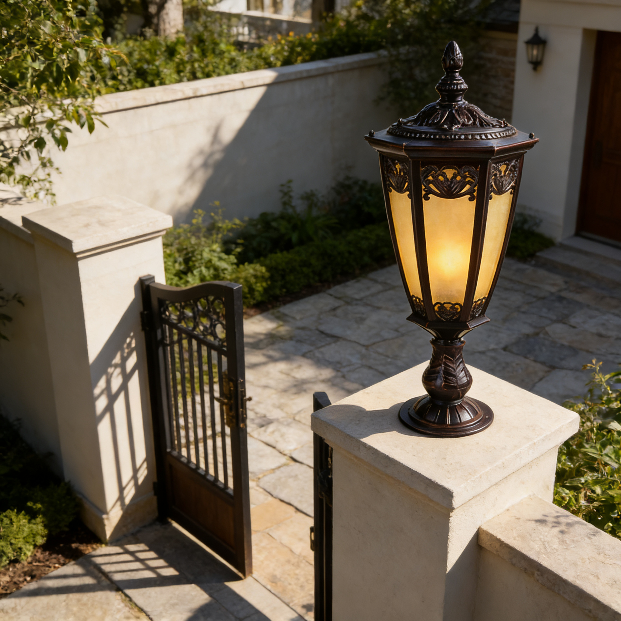 Luxury Aluminum Outdoor Pillar Lighting for Villa Gate, Fence and Entrance Design