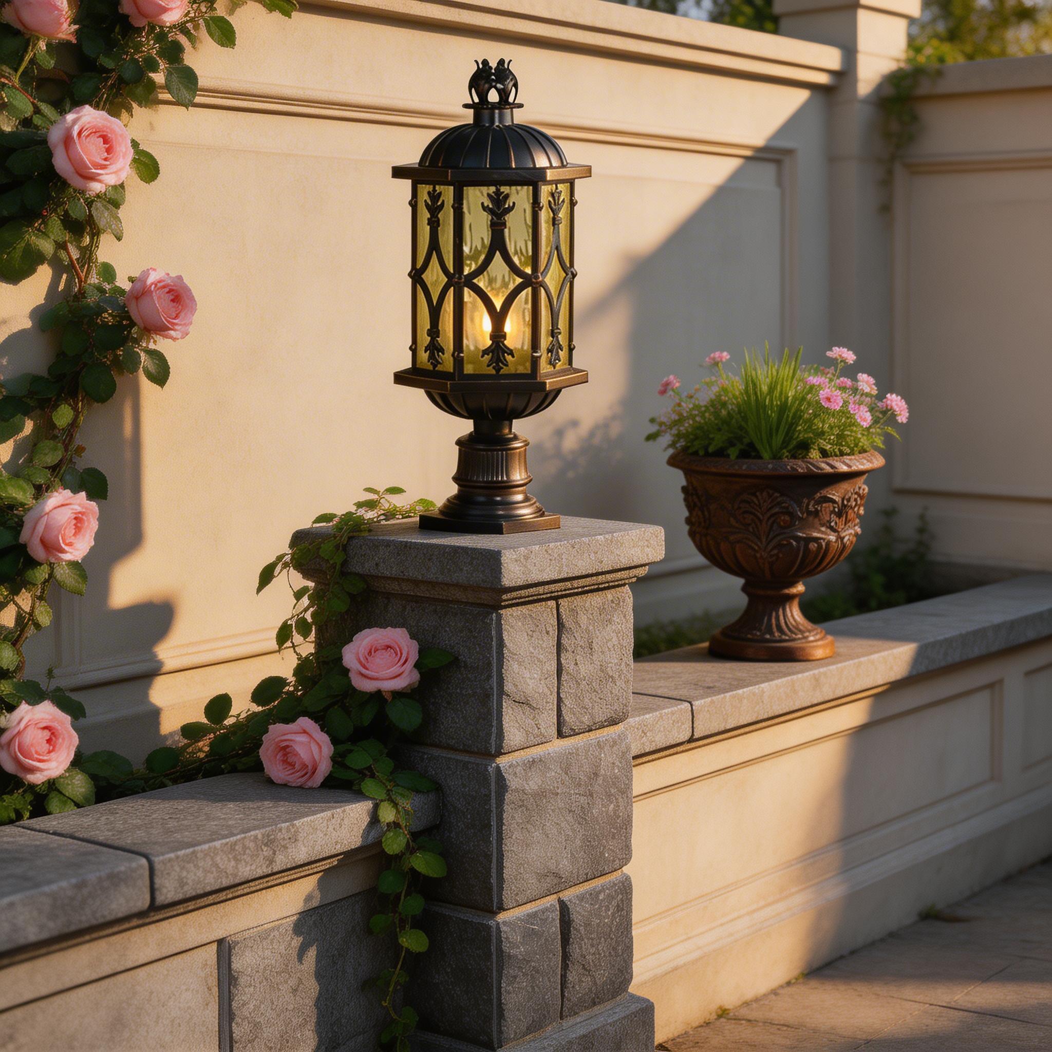 Weather Resistant Aluminum Pillar Lights for Outdoor and Gate Column Use