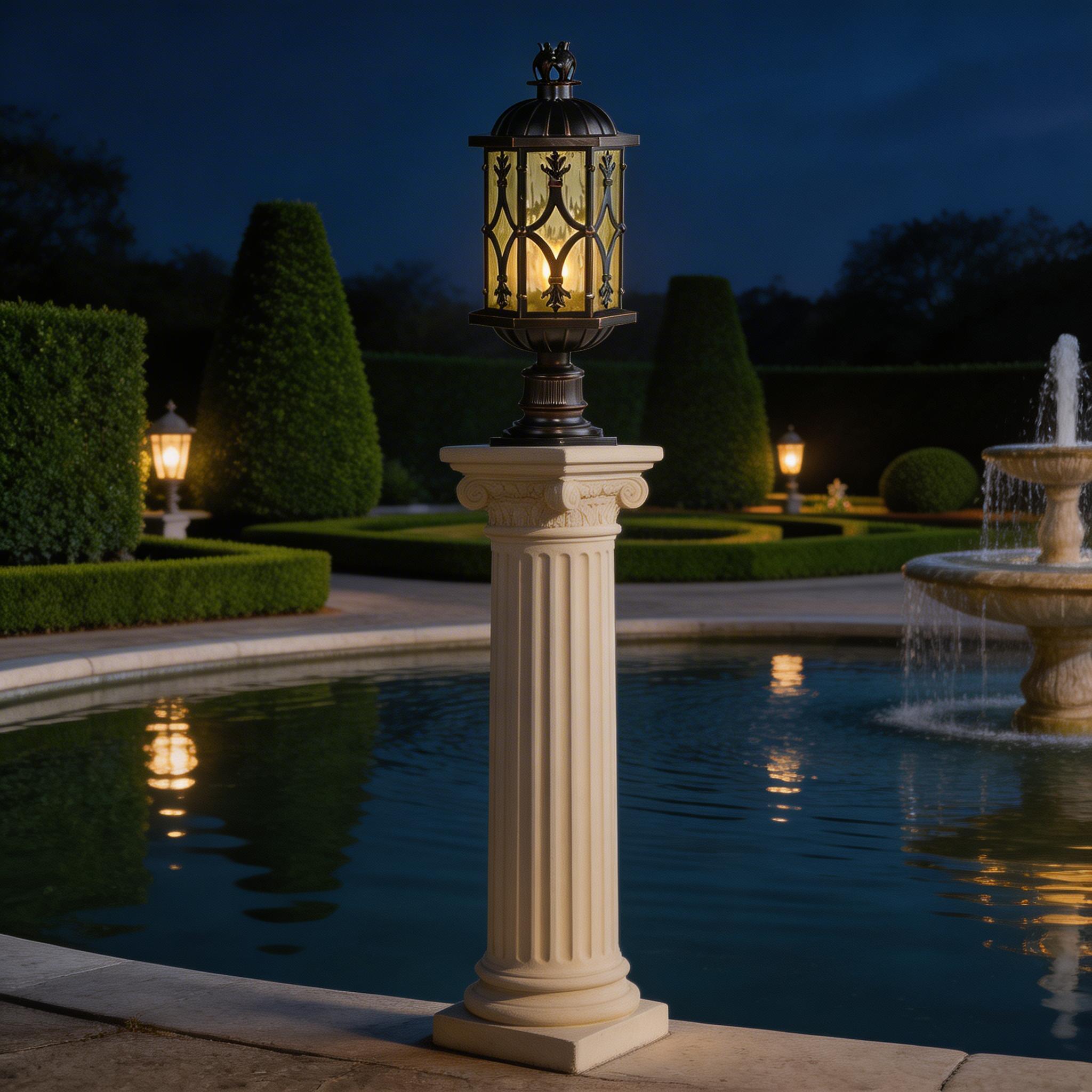 Weather Resistant Aluminum Pillar Lights for Outdoor and Gate Column Use