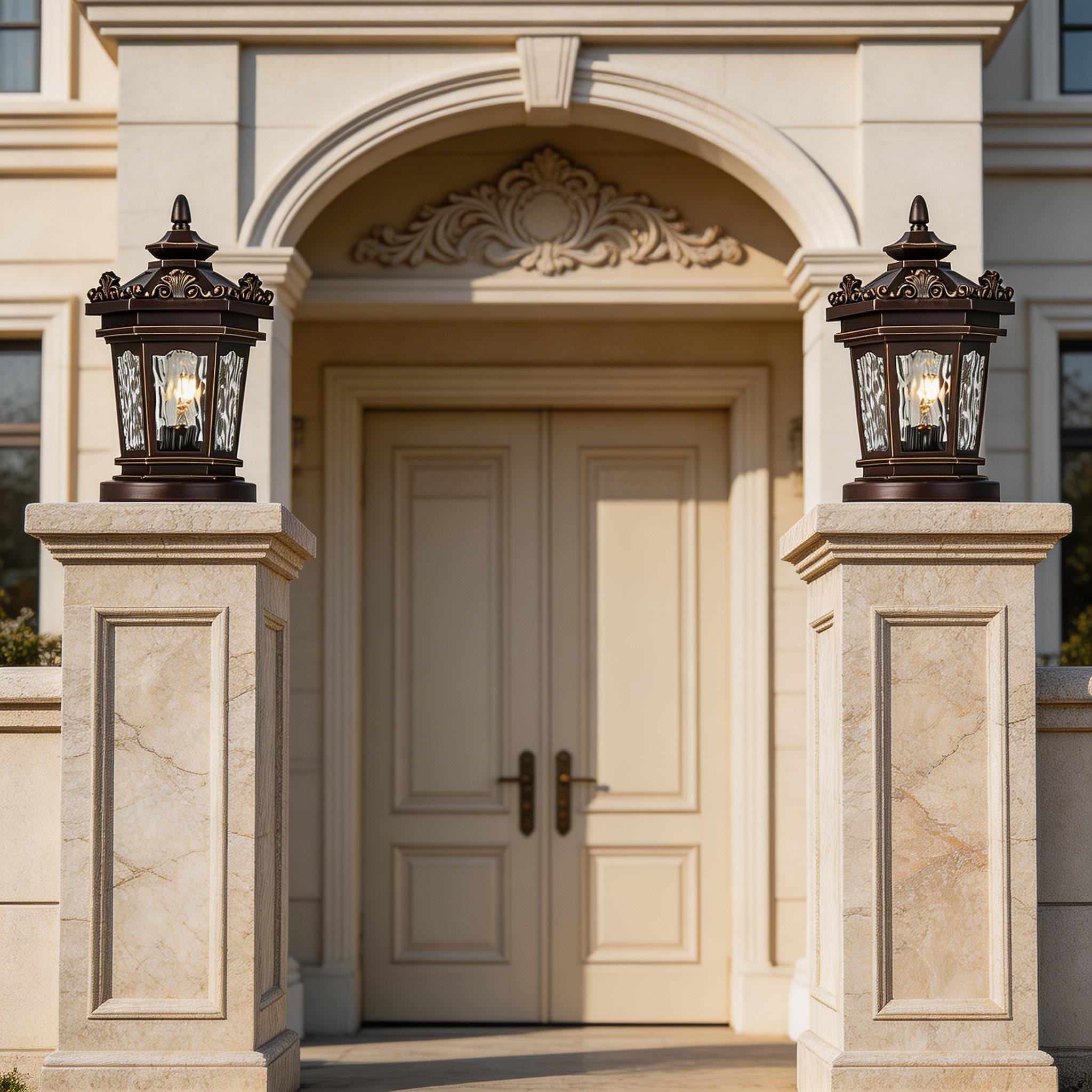 Modern LED Aluminum Pillar Lights for Courtyard Gate and Landscape Illumination