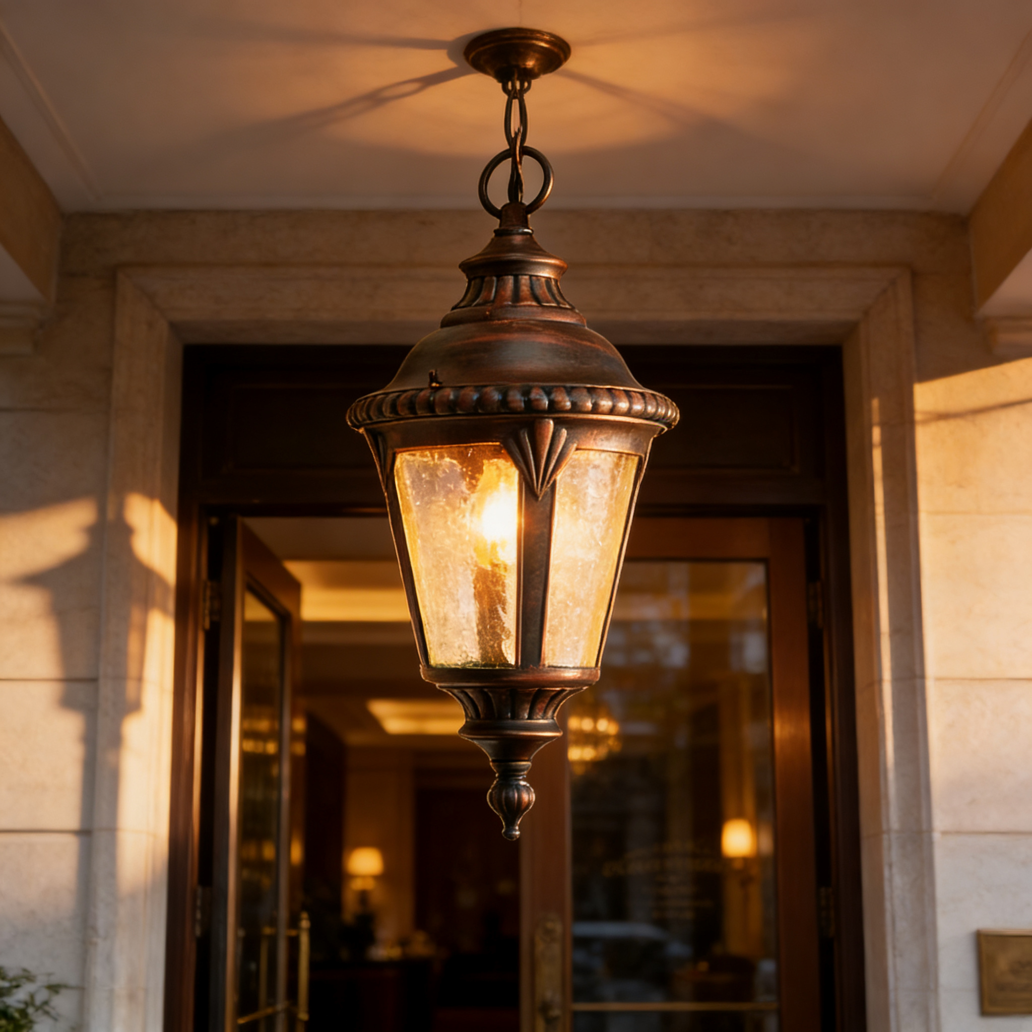 Modern Aluminum Outdoor Pendant Light for Patio Porch and Garden Lighting
