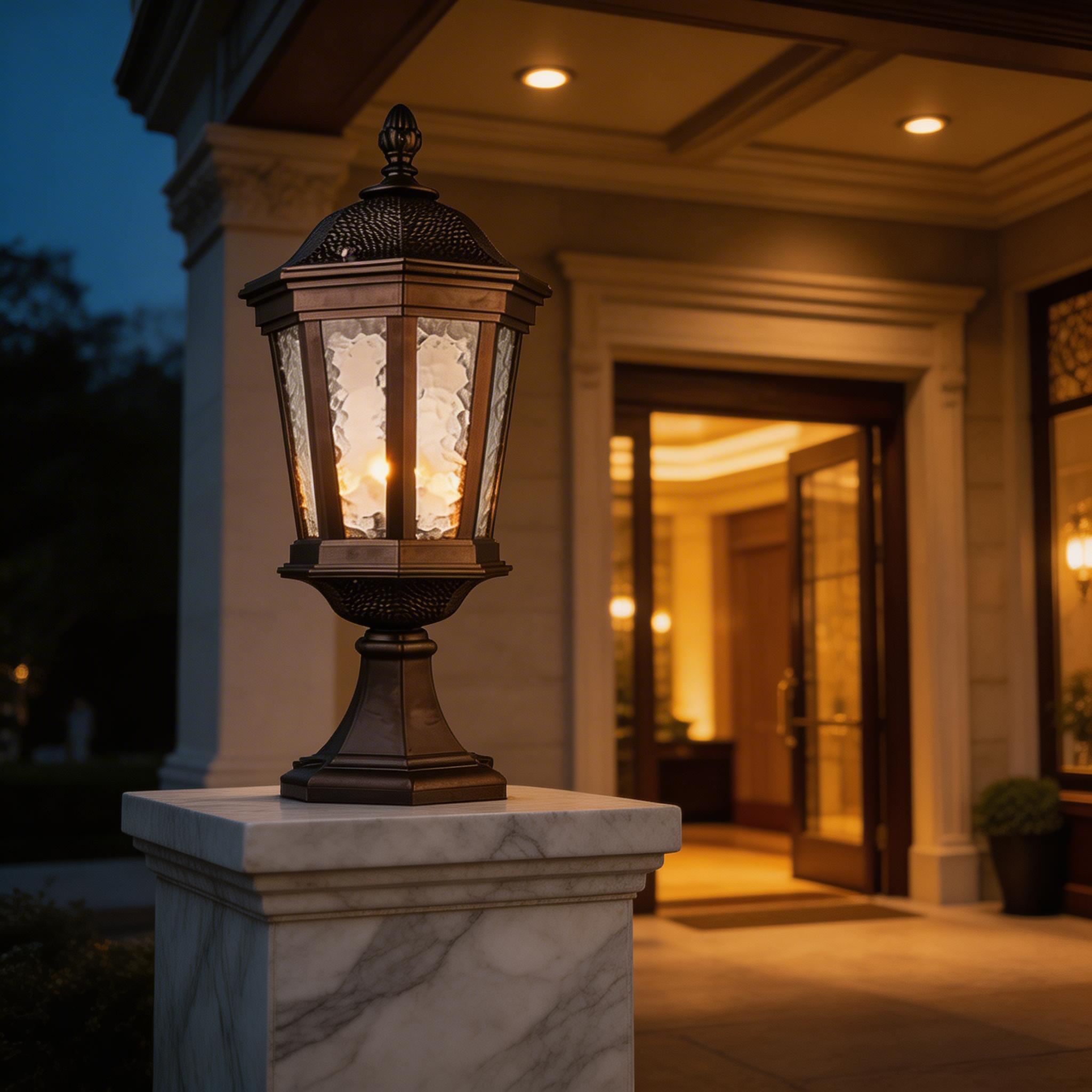 Modern Aluminum Outdoor Pillar Lights for Gate Pillar and Garden Lighting