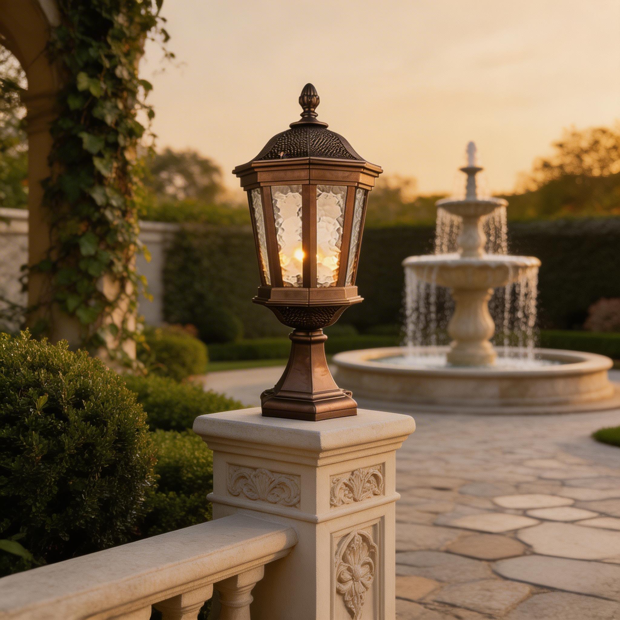 Modern Aluminum Outdoor Pillar Lights for Gate Pillar and Garden Lighting