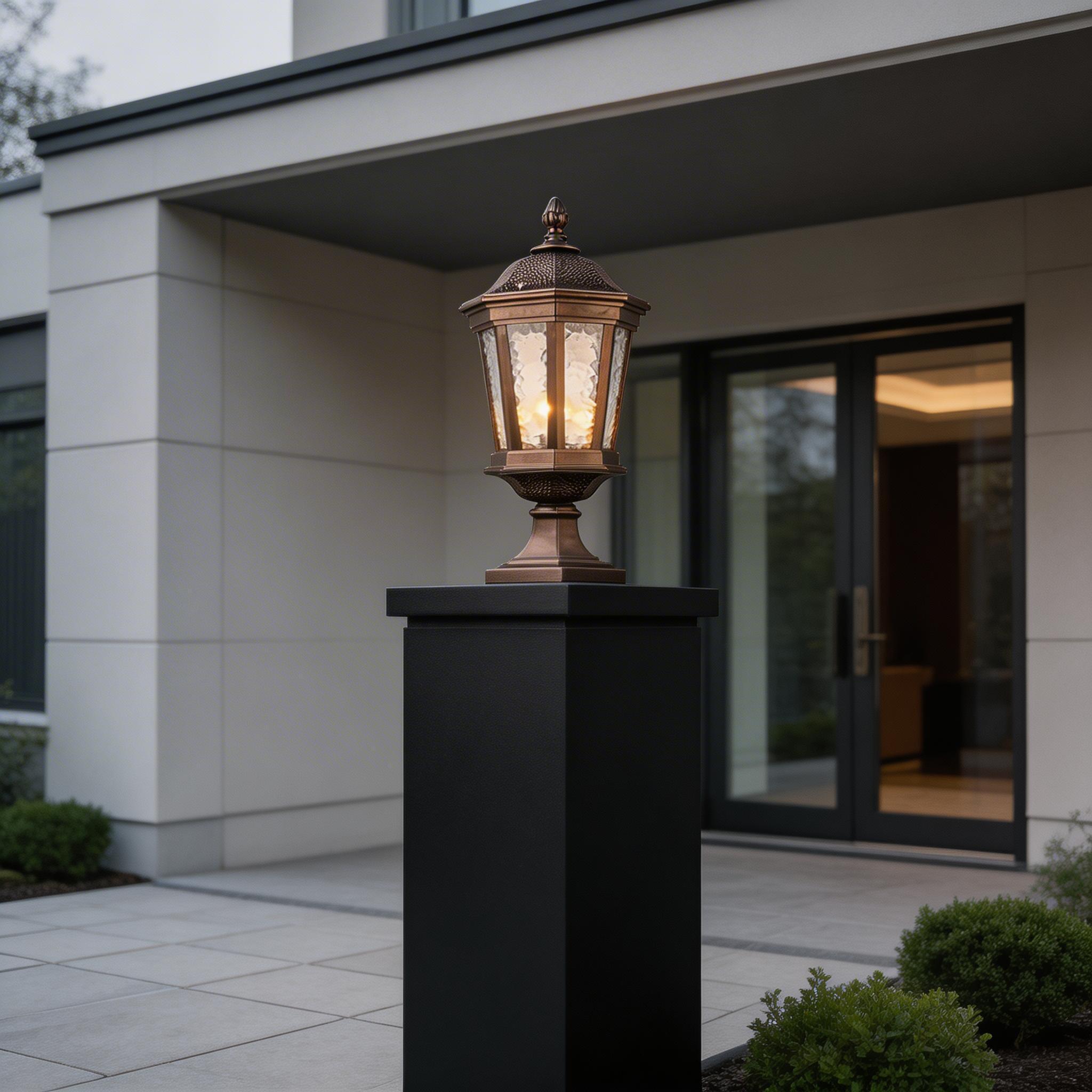 Modern Aluminum Outdoor Pillar Lights for Gate Pillar and Garden Lighting