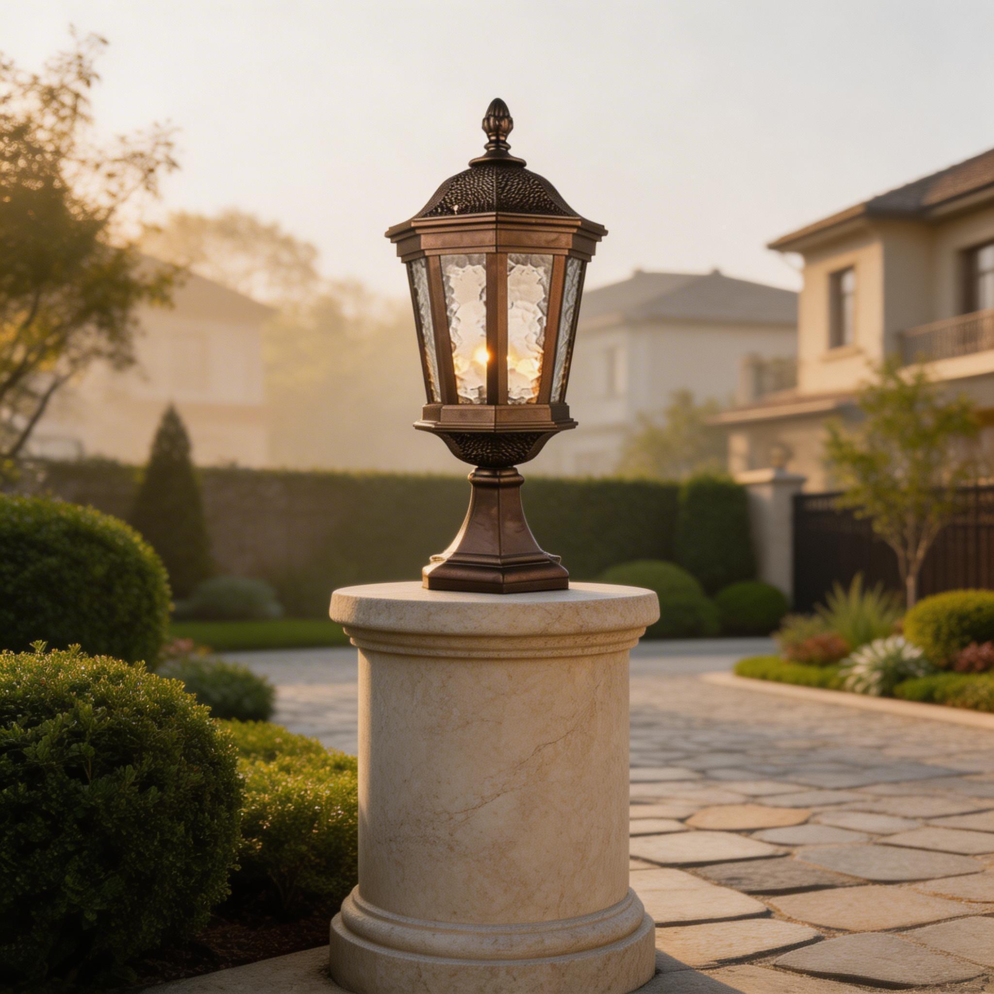 Modern Aluminum Outdoor Pillar Lights for Gate Pillar and Garden Lighting