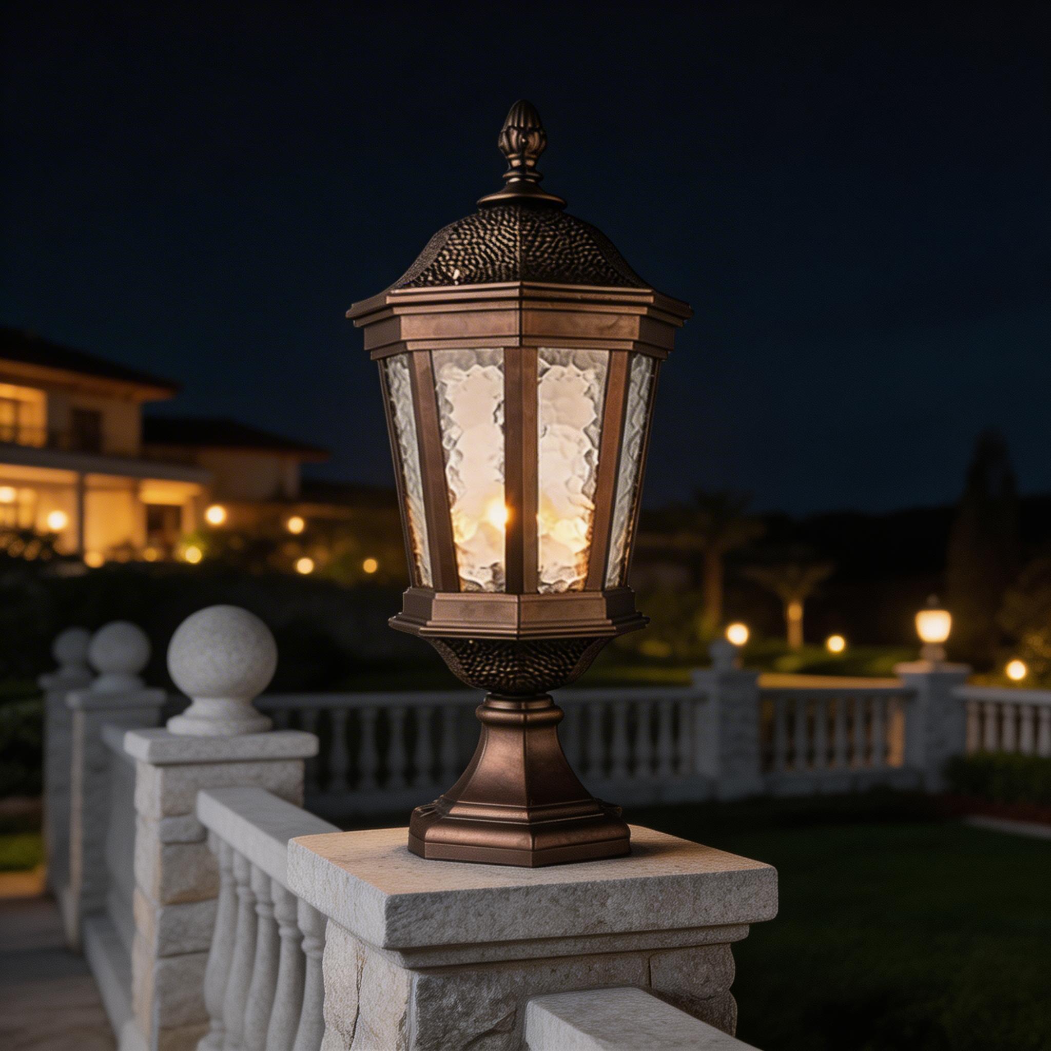 Modern Aluminum Outdoor Pillar Lights for Gate Pillar and Garden Lighting