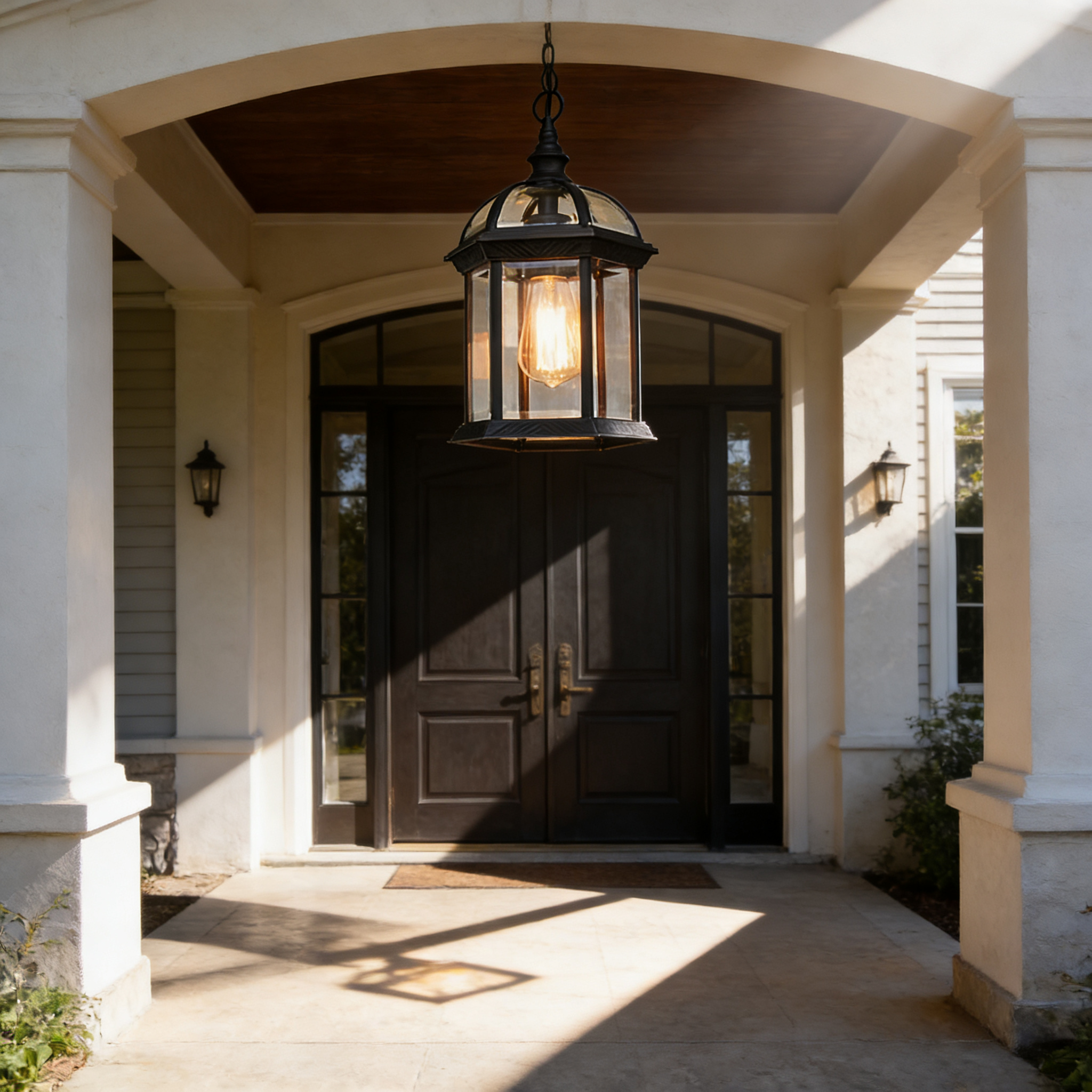 Luxury Outdoor Pendant Lighting Aluminum Hanging Lights for Villa and Hotel Projects