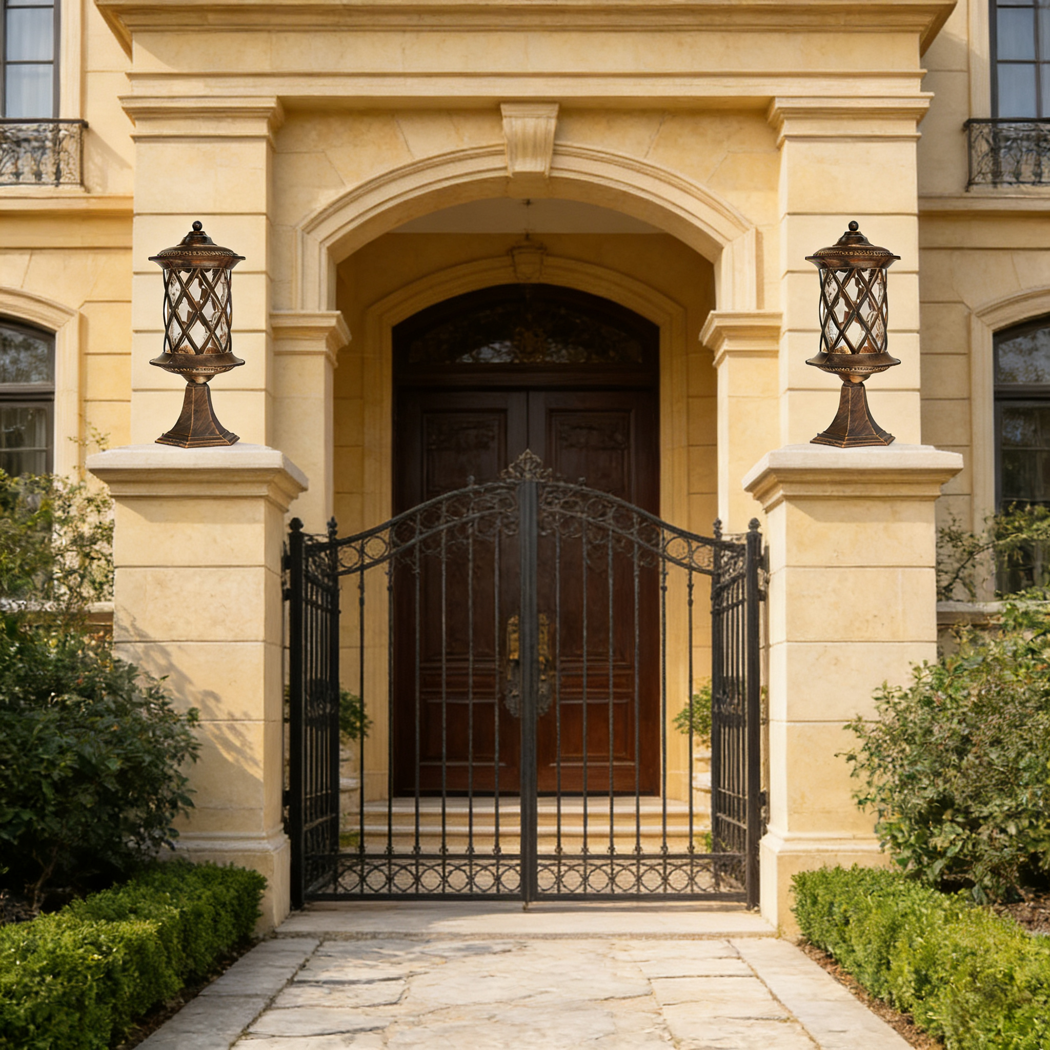 High Quality Aluminum Post Top Light Fixtures for Outdoor Entrance and Garden