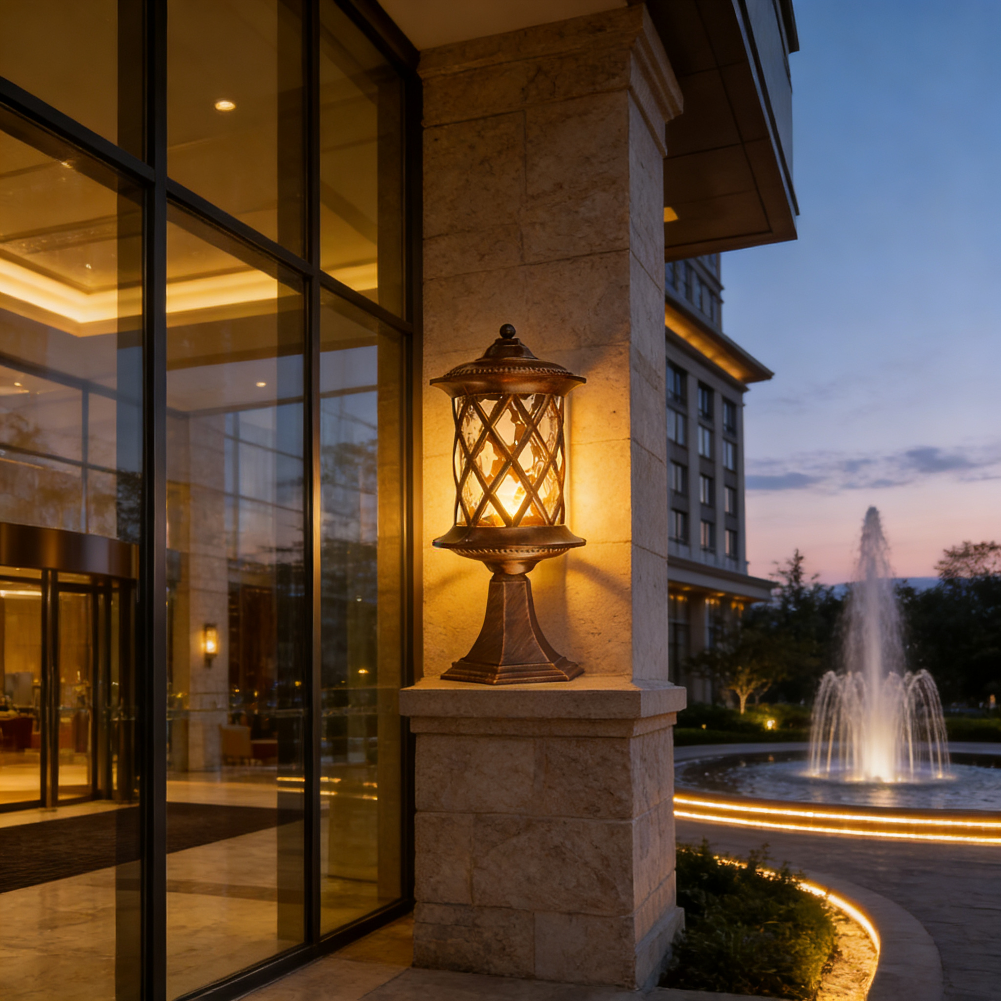 High Quality Aluminum Post Top Light Fixtures for Outdoor Entrance and Garden