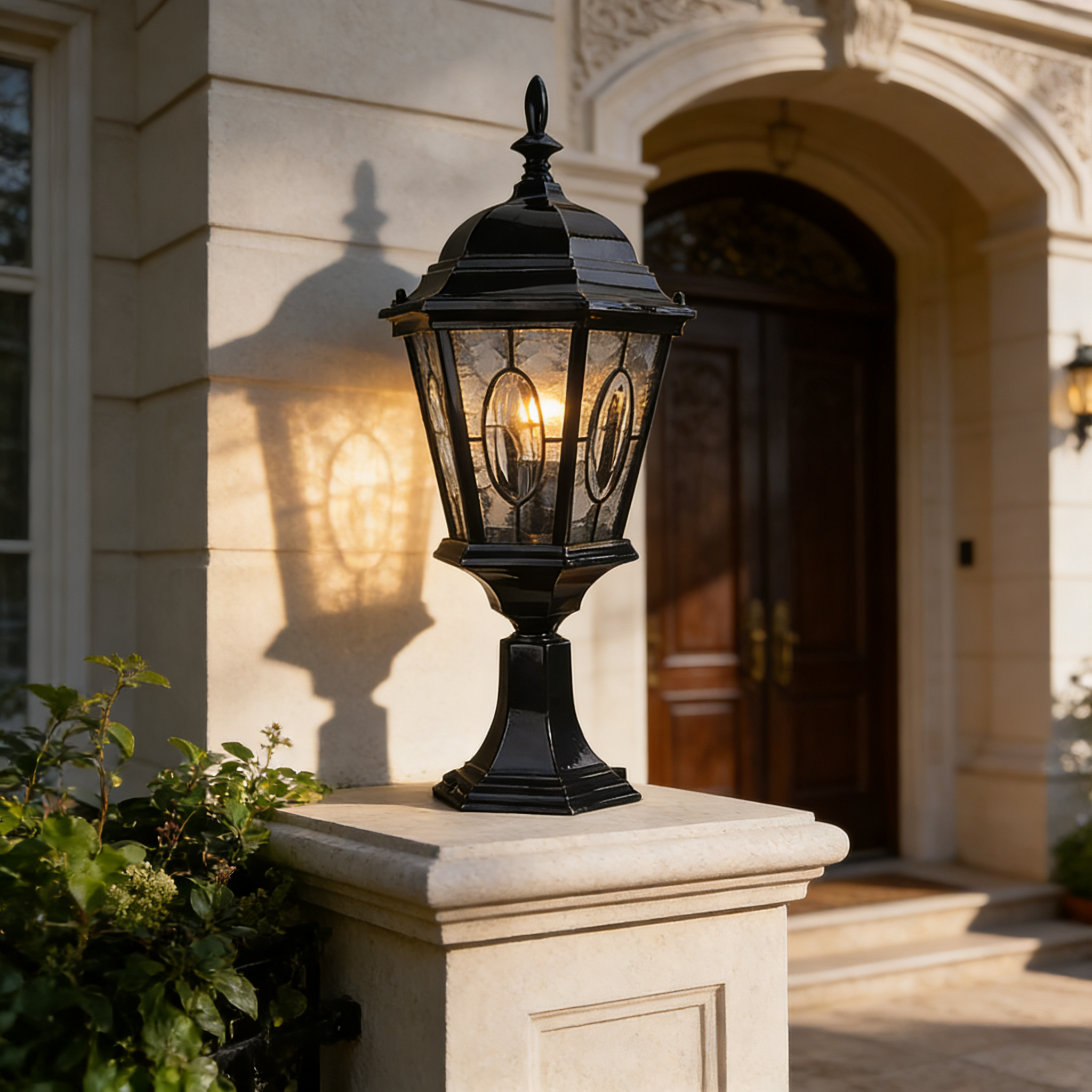 Stylish Aluminum Outdoor Pillar Lamps for Fence Columns and Driveway Lighting