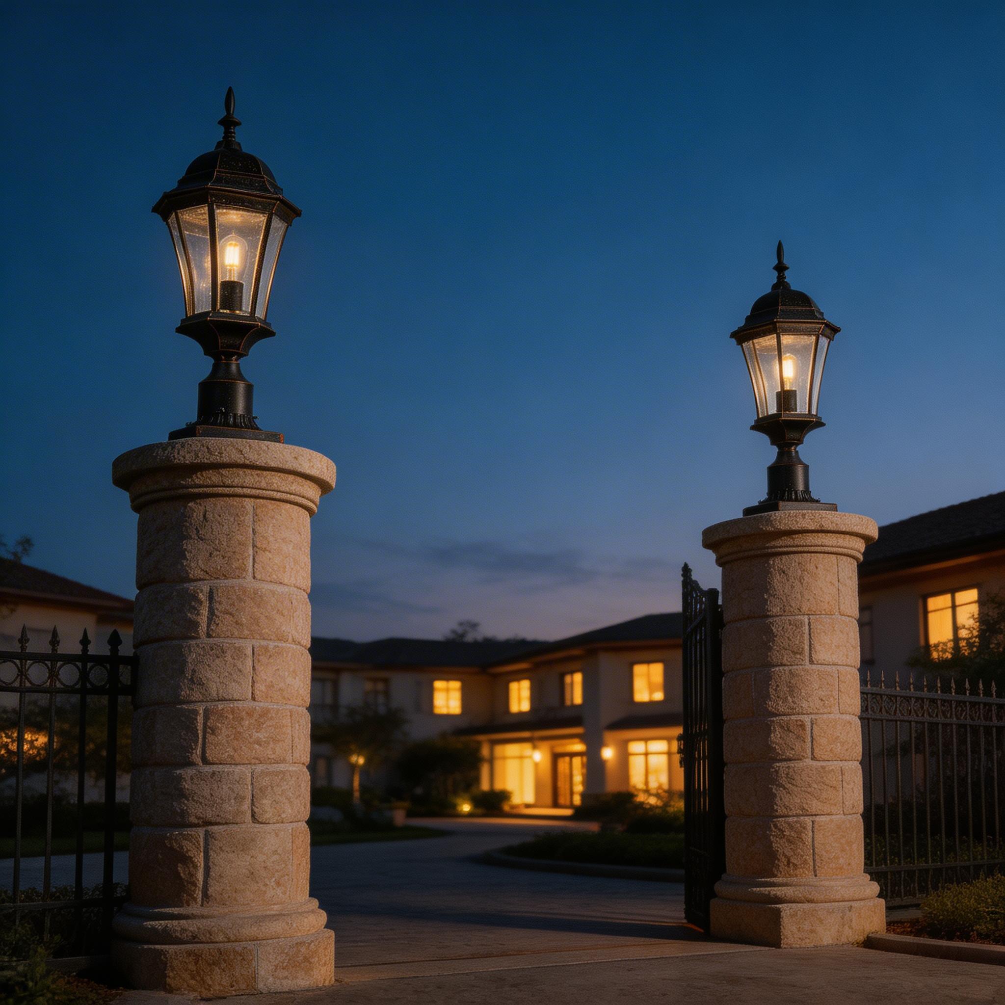 Energy Efficient LED Aluminum Pillar Lights for Outdoor Gate Column and Driveway