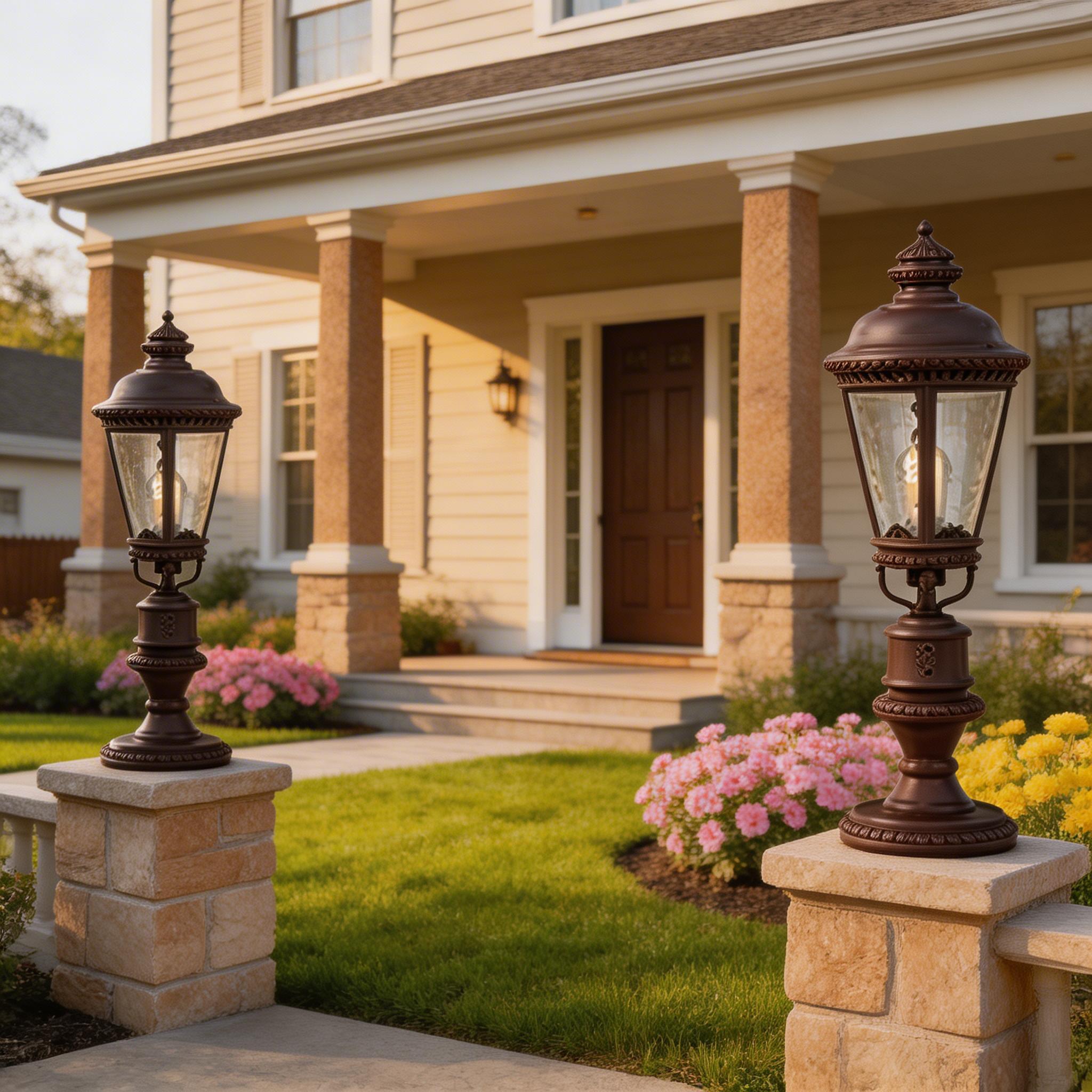 Waterproof LED Pillar Lights Aluminum Post Lamps for Outdoor Gate and Fence