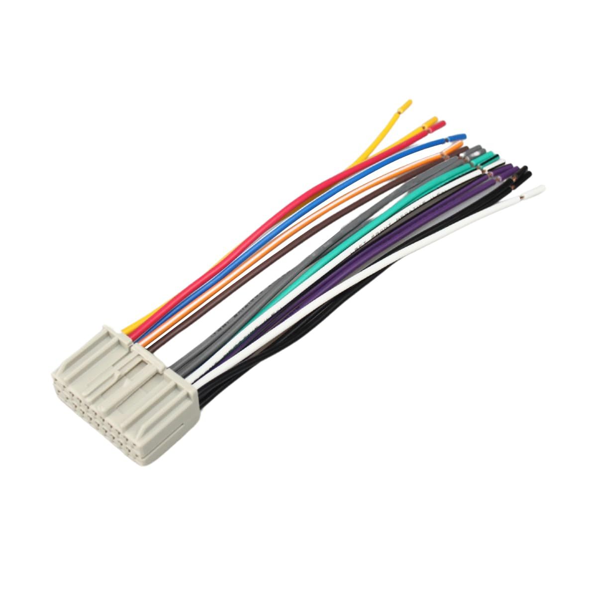 Factory Radio Installation OEM Reverse Dash Male Wire Wiring Harness Cable Plug