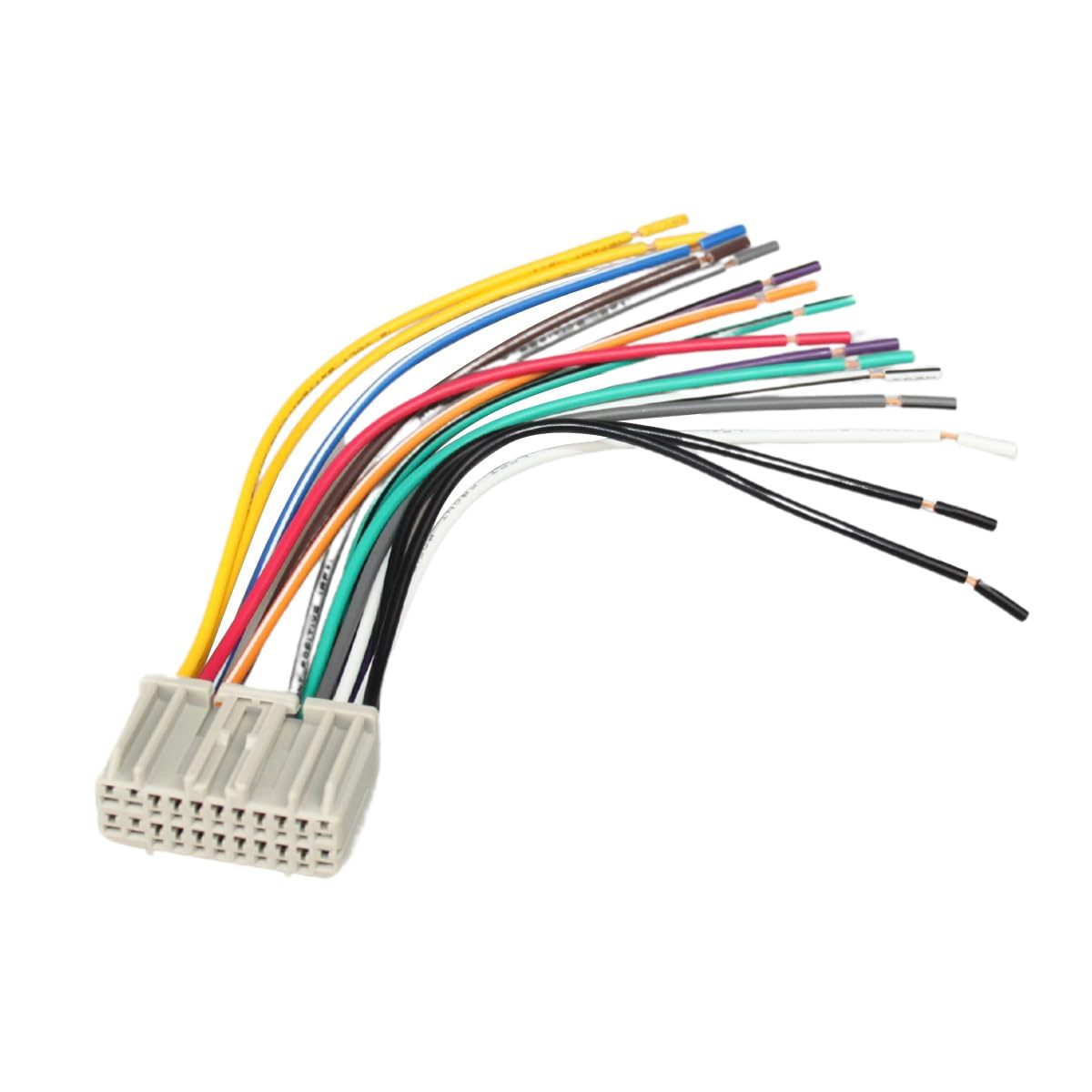 Factory Radio Installation OEM Reverse Dash Male Wire Wiring Harness Cable Plug