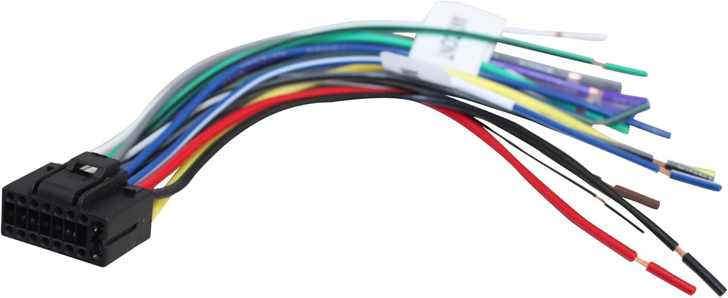 New Kenwood 2017 Into Stereo Wire Harness 16 Pin Aftermarket OEM Plug