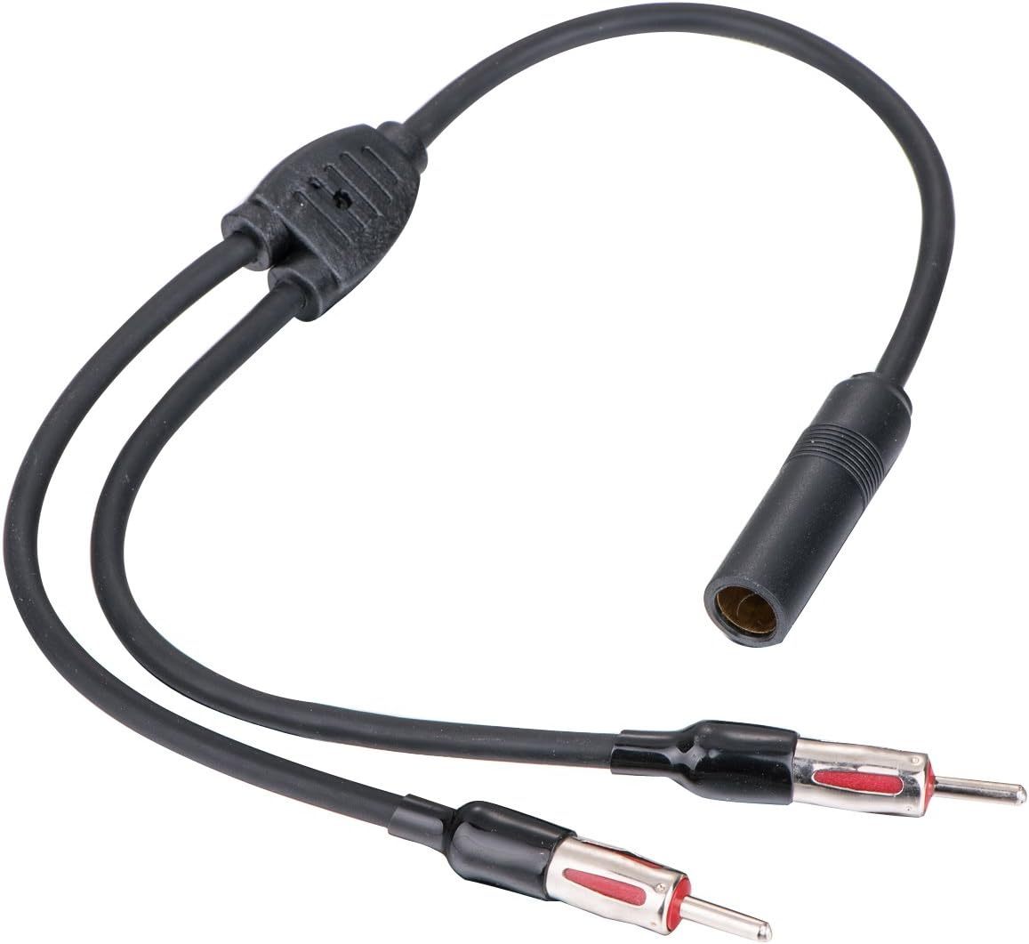 Car Audio Stereo Antenna Splitter Y AUX Adapter 1 Female 2 Male