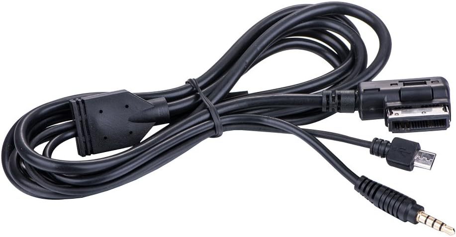 AUX Cable Compatible with Mercedes Benz 2010-2016 CLS E GL GLK ML S SL SLK R W Class Charging for Samsung Sony Xiaomi Phone MMI Socket