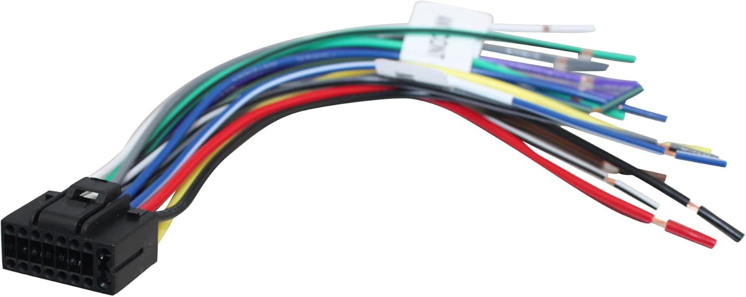 New Kenwood 2017 Into Stereo Wire Harness 16 Pin Aftermarket OEM Plug
