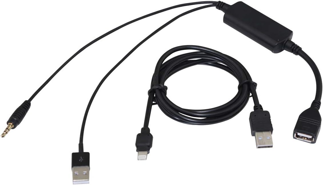 USB 3.5Mm Aux Interface Cable Compatible with BMW X3 X5 Series 3 5 Mini Charging Play Music