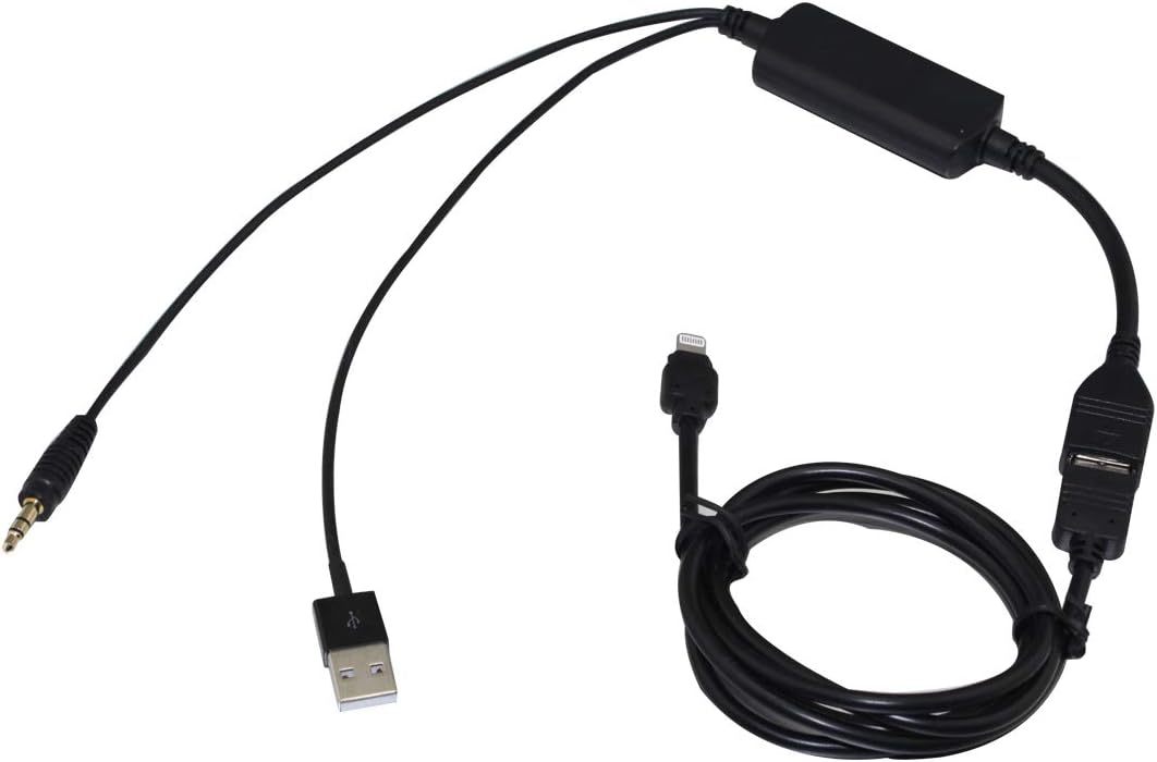 USB 3.5Mm Aux Interface Cable Compatible with BMW X3 X5 Series 3 5 Mini Charging Play Music