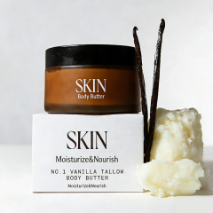 OEM Body Care Rich Nourishing Hydrating Body Butter Cream with Tallow,Jojoba Oil, Shea Butter Moisturizing Dry Skin Vanilla Scent