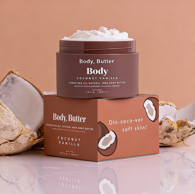 Cruelty-Free Vegan All Natural Shea Body Butter with Coconut for Dry Sensitive Skin Moisturizing,Fast-Absorbing Whipped Soothing Body Butter