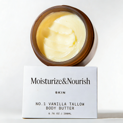 OEM Body Care Rich Nourishing Hydrating Body Butter Cream with Tallow,Jojoba Oil, Shea Butter Moisturizing Dry Skin Vanilla Scent