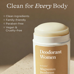 Custom Aluminum-Free Deodorant for Women Natural Odor Protection Antiperspirant with Coconut Shea Butter Amber Vanilla Scent