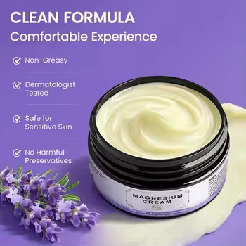 Custom Magnesium Lotion for Sleep, Pain & Leg Cramps, Nerve Pain Cream for Calming Muscles,Joints Cooling Relief& Relaxation