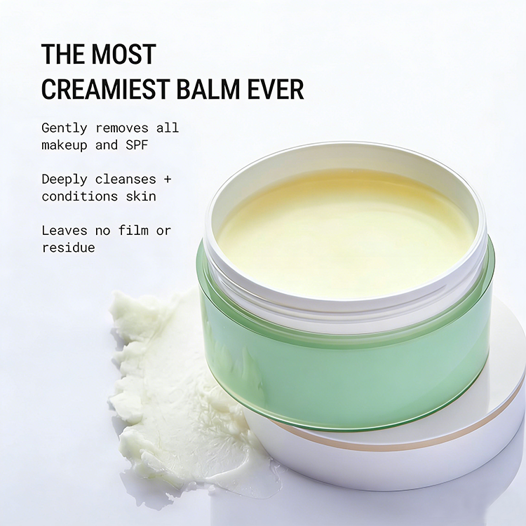 OEM Makeup Melting Cleansing Balm, Gentle Face Cleanser, Makeup Remover Infused with Hyaluronic Acid to Hydrate Skin