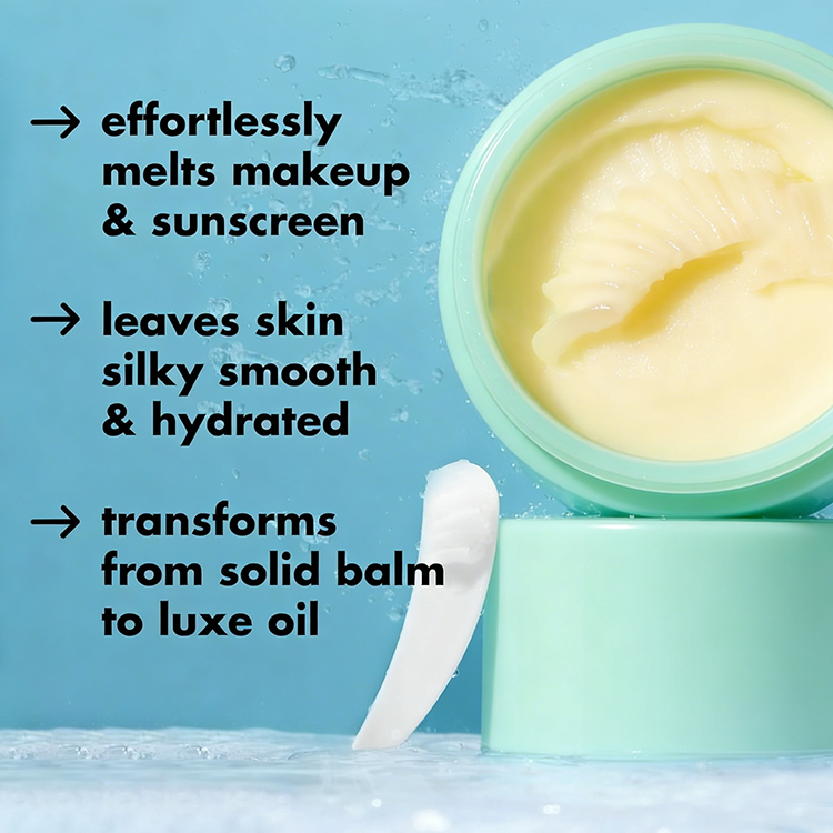 OEM Makeup Melting Cleansing Balm, Gentle Face Cleanser, Makeup Remover Infused with Hyaluronic Acid to Hydrate Skin