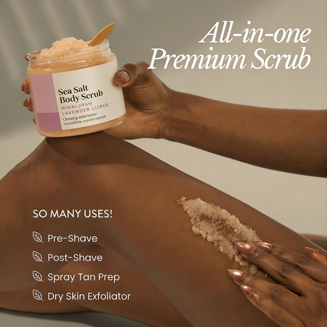 FDA GMP Skincare Manufacturer Custom Sugar Body Scrub Gentle Exfoliator for Moisturizing and Exfoliating Body, Face, Hand, Foot